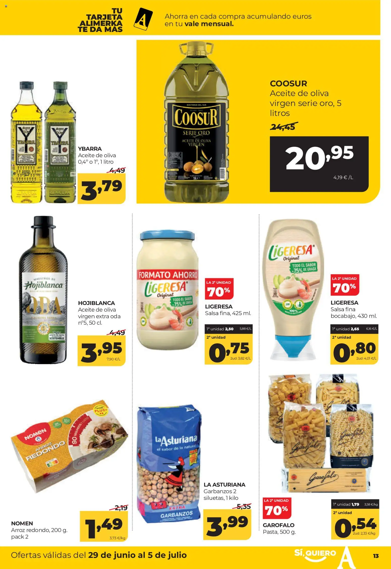 Alimerka folleto Castilla y León │ válido desde el 29/06/2026 | Página: 13 | Productos: Aceite, Arroz, Té, Aceite de oliva