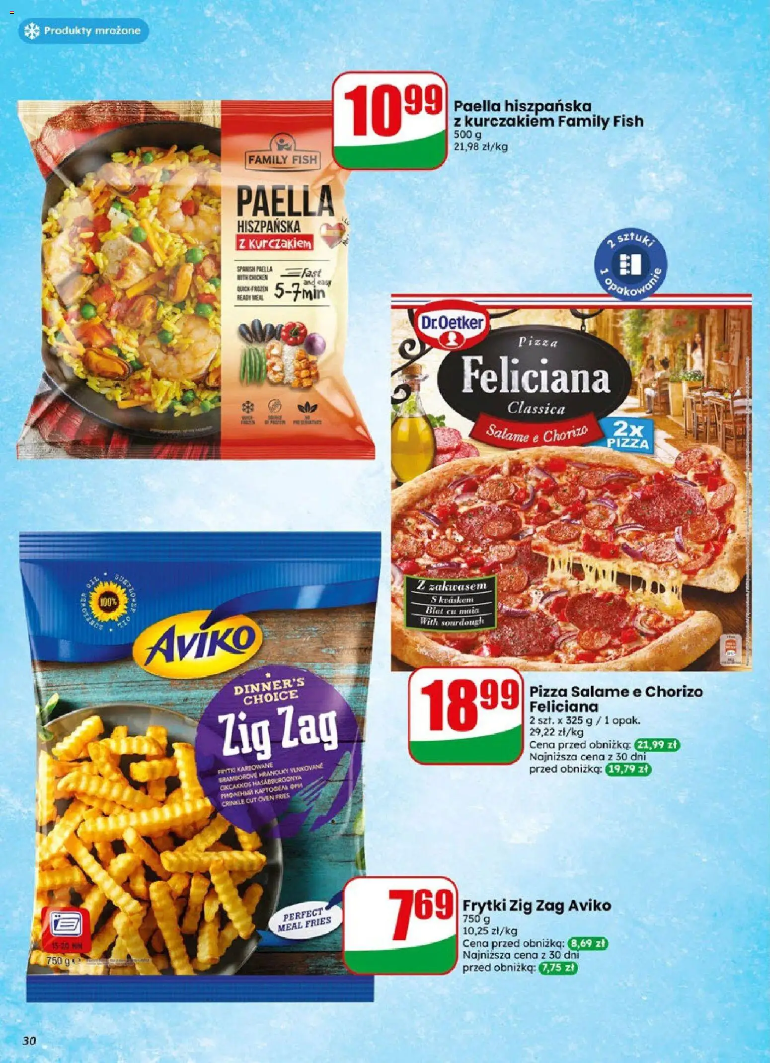Dino gazetka od 19.08.2026 | Strona: 30 | Produkty: Frytki karbowane, Pizza, Pizza Feliciana, Frytki