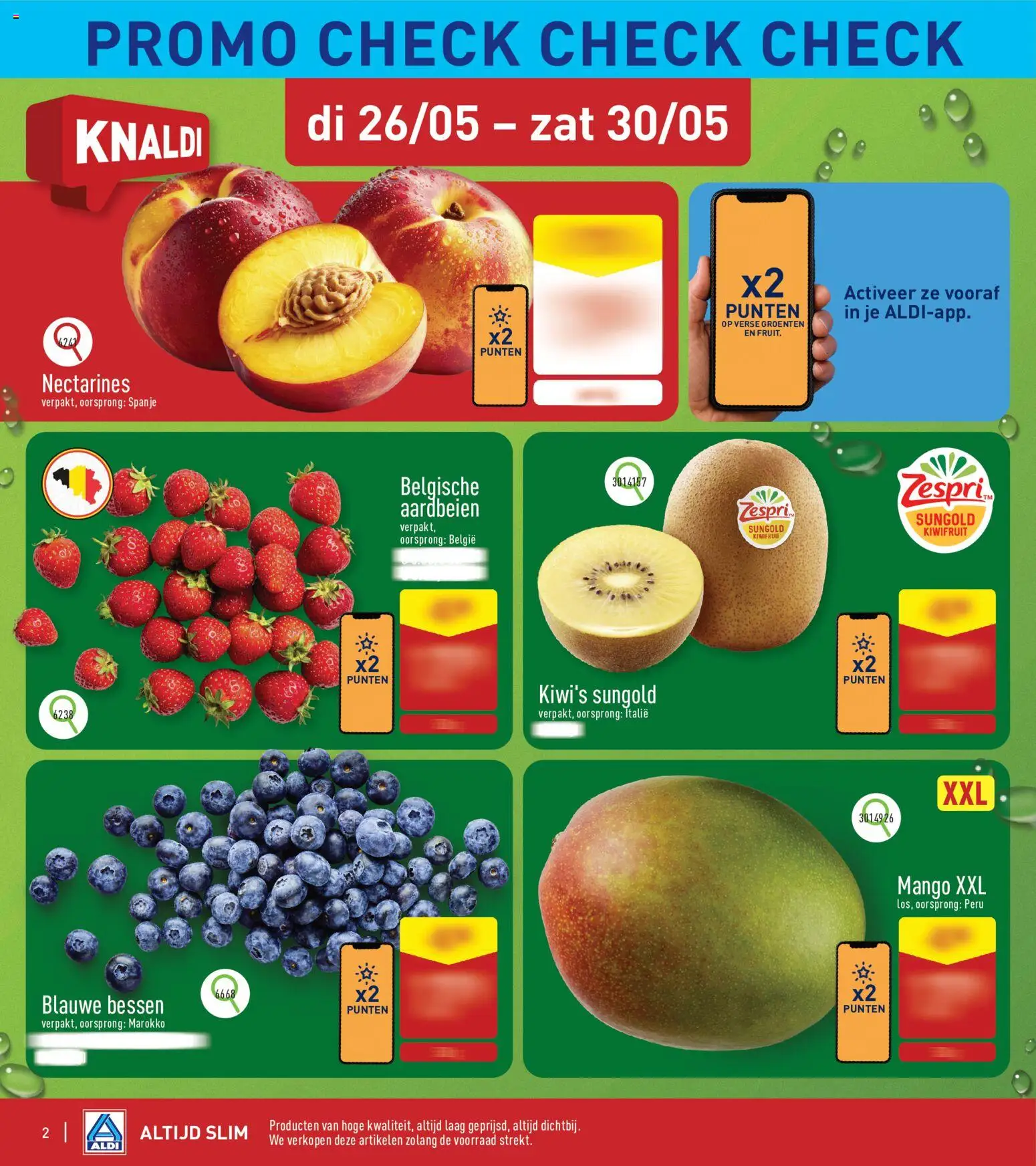 {H1} | Pagina: 2 | Producten: Aardbeien, Mango, Kiwi's, Nectarines