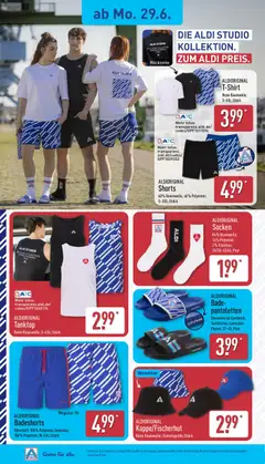 Aldi Ausblick ab 29.06.2026 gültig | Seite: 8 | Produkte: Badeshorts, Tanktop, Socken