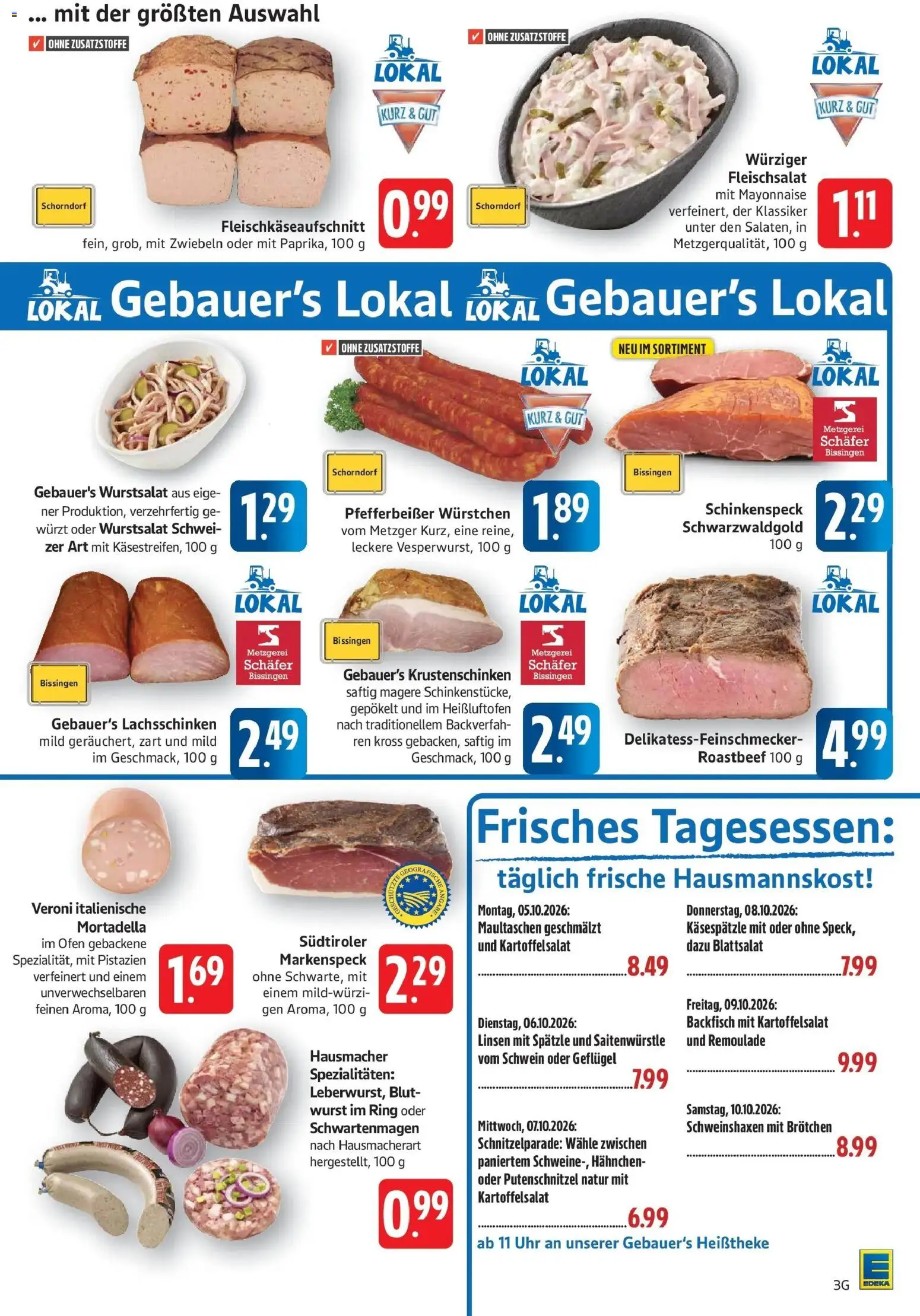 Edeka Prospekt Filderstadt-Bonlanden (ab 05.10.2026) » Angebote Online | Seite: 5 | Produkte: Ofen, Spezialitäten, Zwiebeln, Mayonnaise