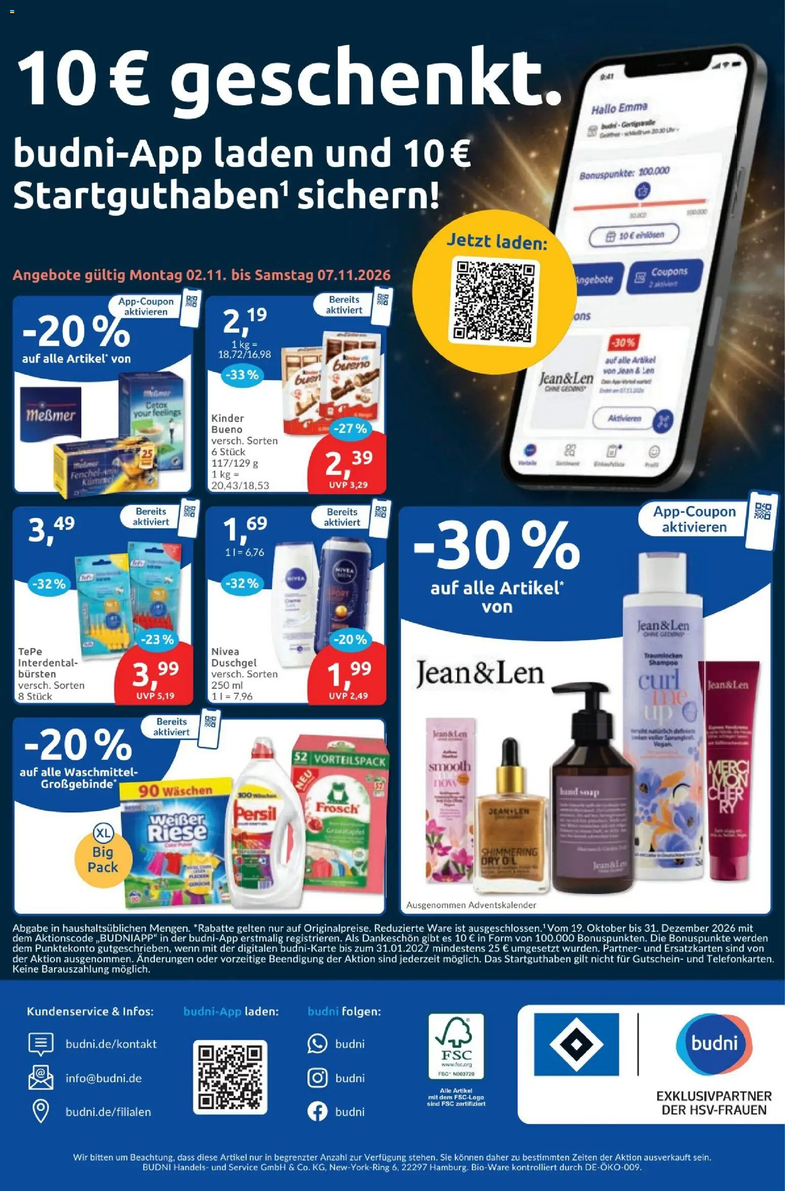 Budni Prospekt – gültig ab 02.11.2026 | Seite: 8 | Produkte: Messmer, Shampoo, Duschgel, Waschmittel