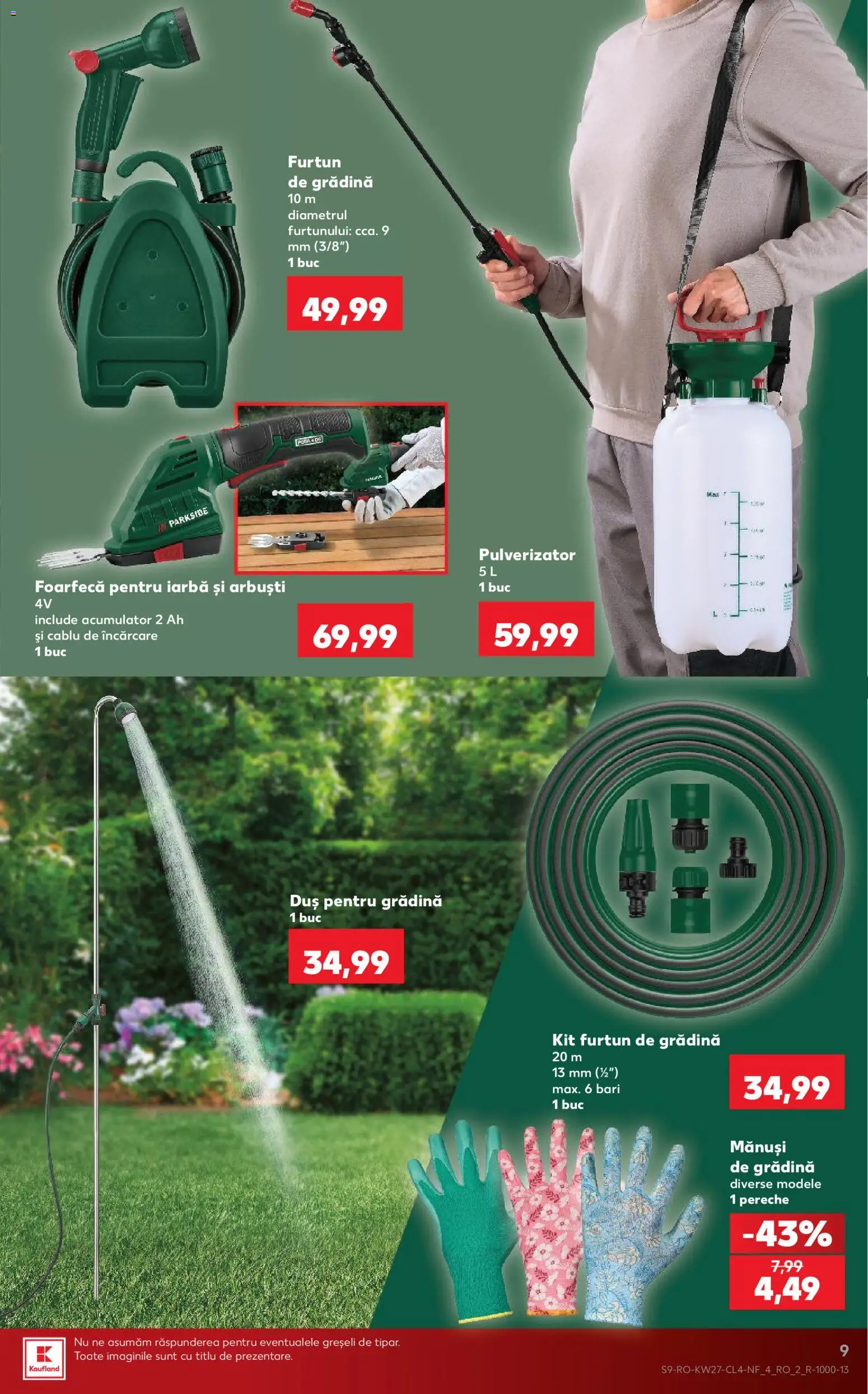 Noul catalog Kaufland – valabil de la 01.07.2026 | Pagină: 9 | Produse: Mănuși, Cablu, Duș