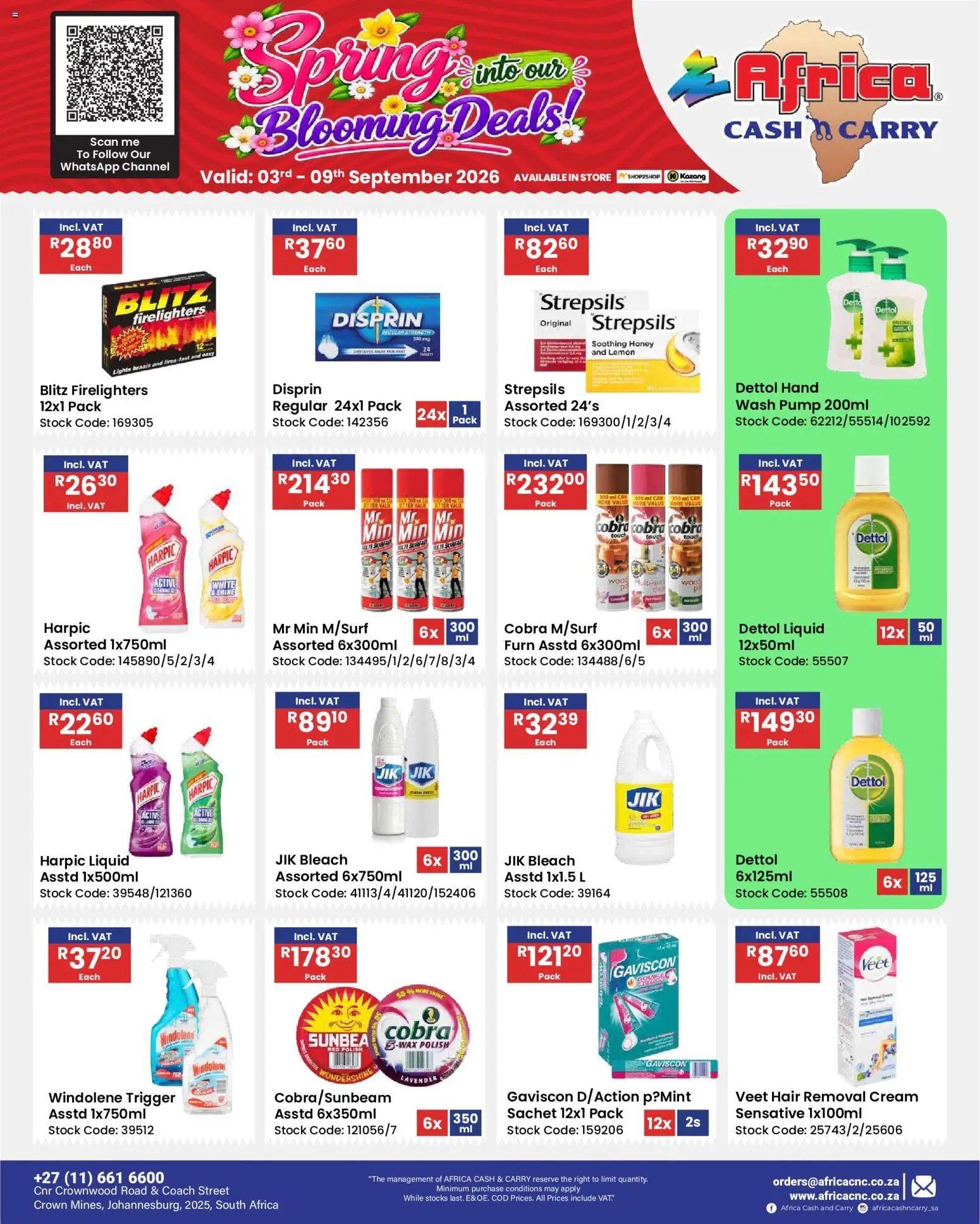 New Africa Cash & Carry catalogue – valid from 03/09/2026 | Page: 75 | Products: Valve, Cream, Stock, Lemon