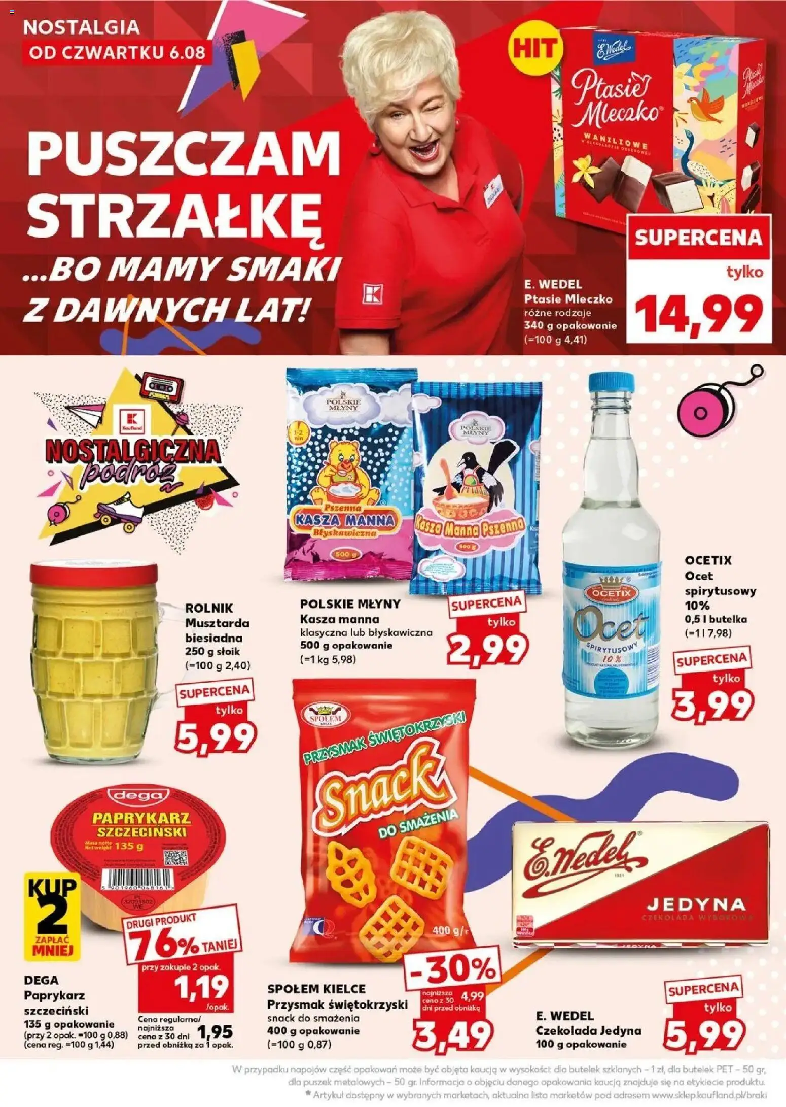 Kaufland gazetka - Super Sobota od 08.08.2026 | Strona: 16 | Produkty: Ocet, Kasza, Przysmak świętokrzyski, Kasza manna