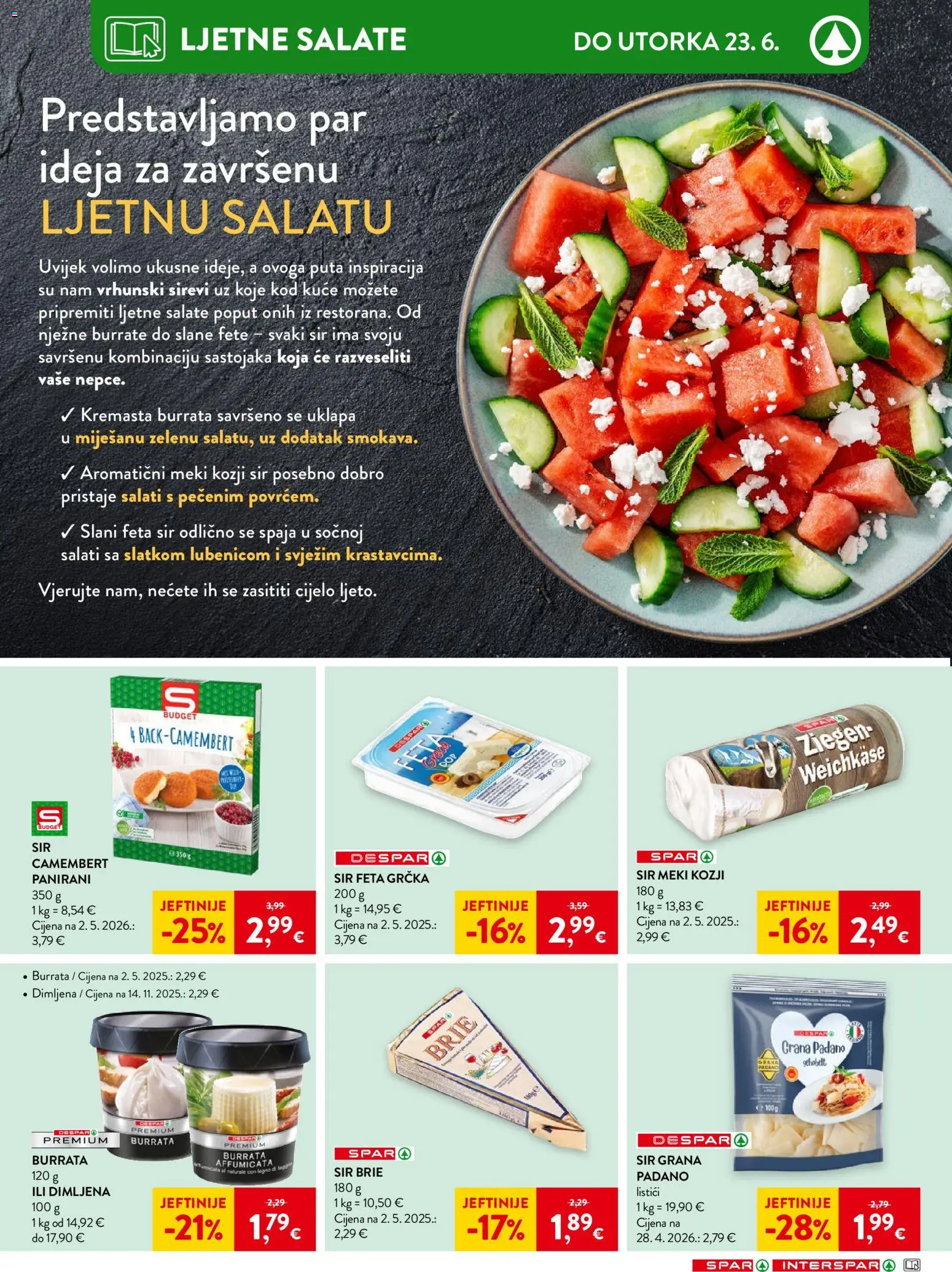 Spar katalog | vrijedi od 17.06.2026 | Stranica: 18 | Proizvodi: Grana Padano, Feta, Sir