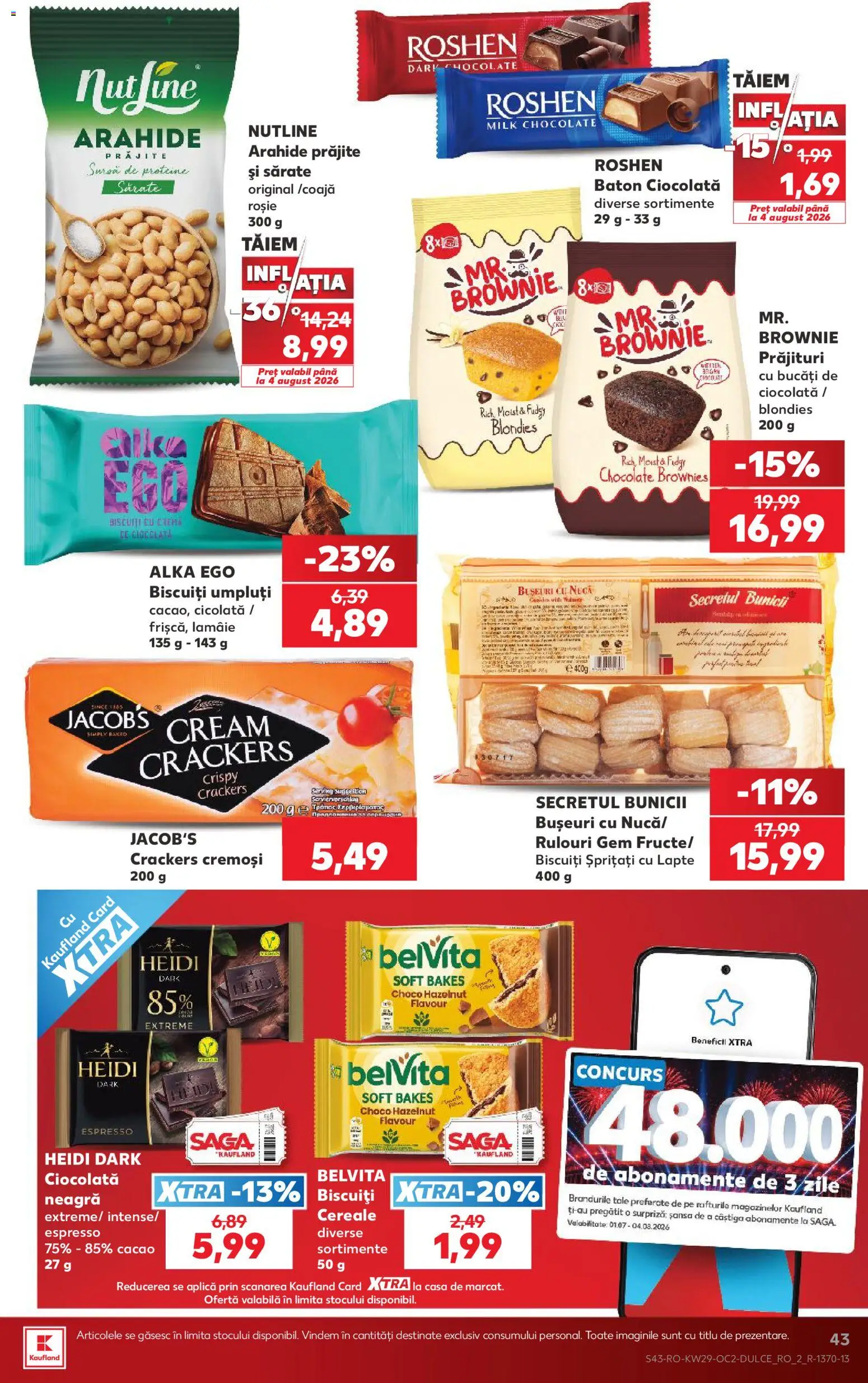 Noul catalog Kaufland – valabil de la 15.07.2026 | Pagină: 43 | Produse: Proteine, Cereale, Cacao, Lămâie