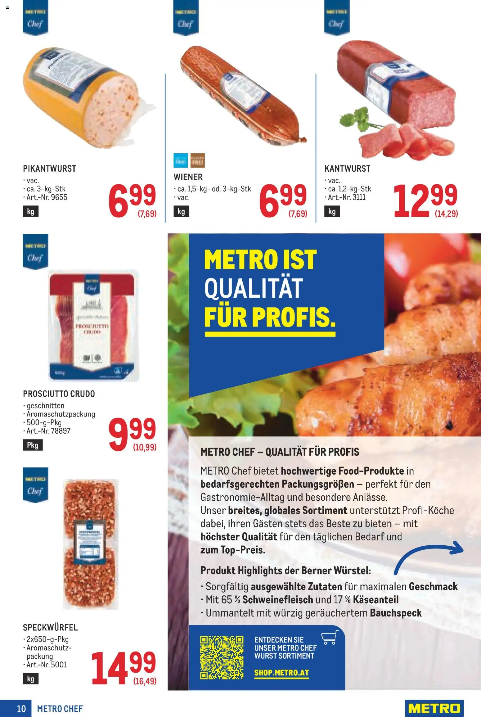 Metro angebote Profi gültig ab 25.06.2026 | Seite: 10 | Produkte: Wurst, Schweinefleisch