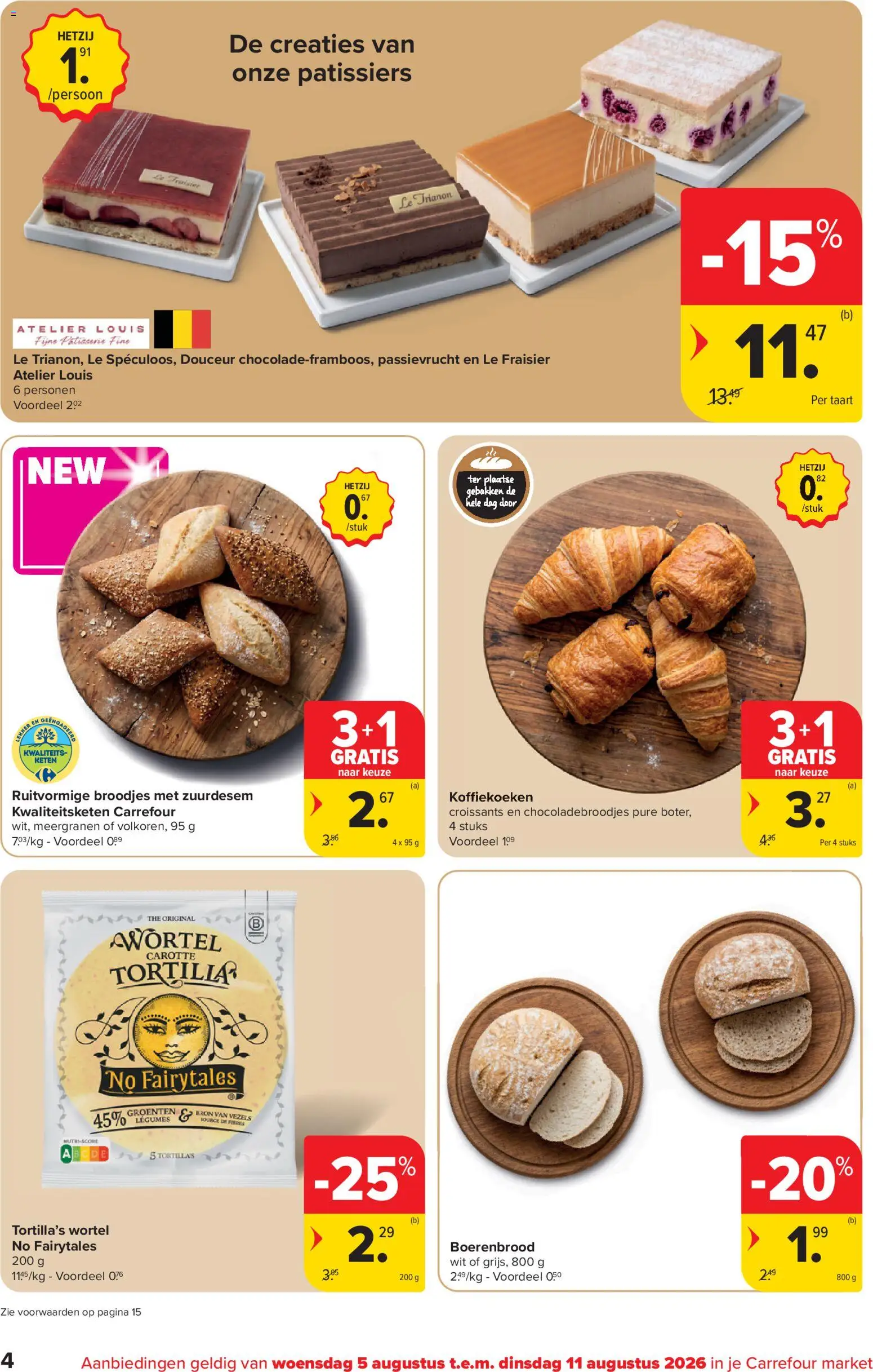 {H1} | Pagina: 4 | Producten: Tortilla, Broodjes, Taart, Tortilla's
