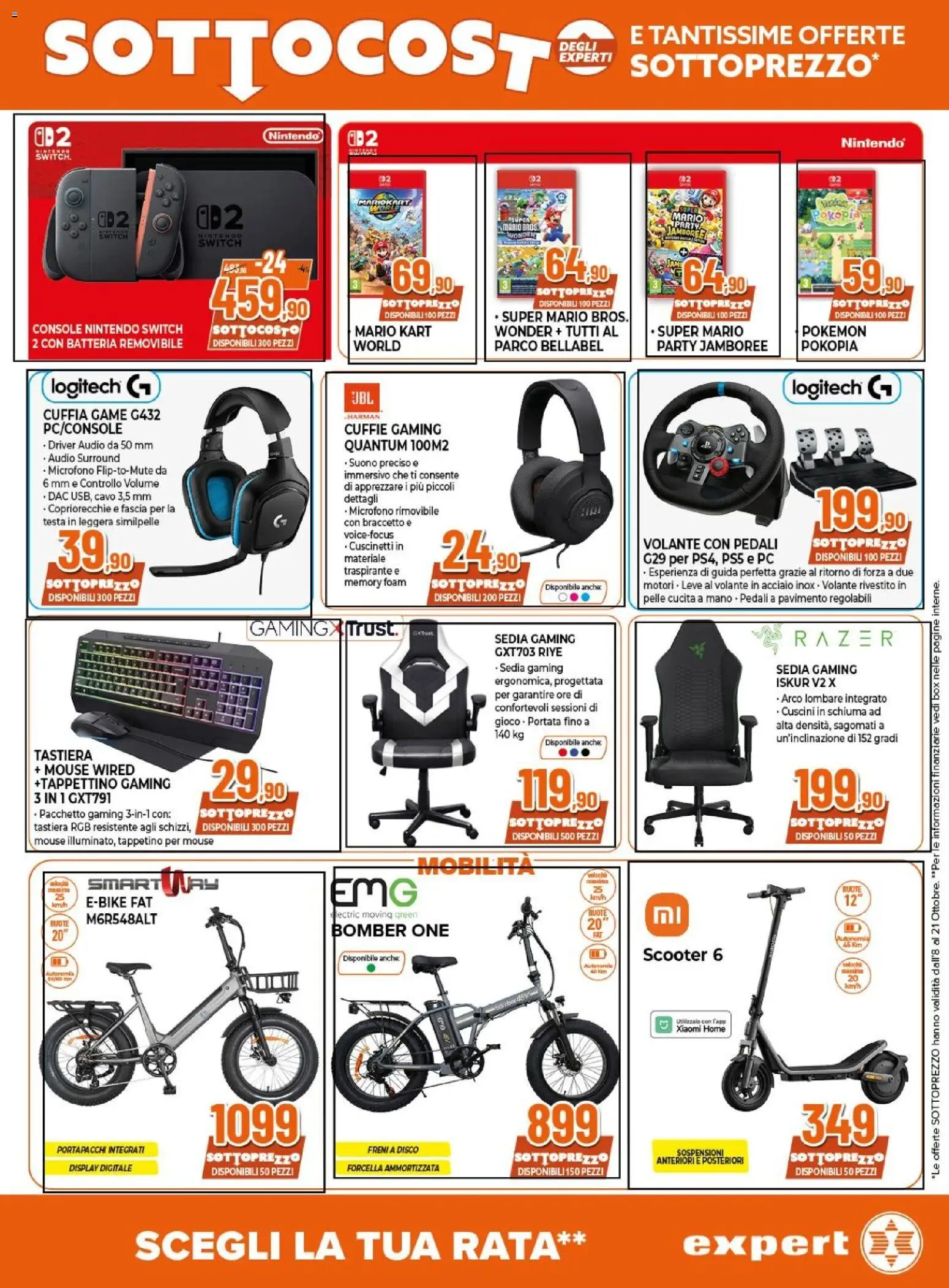 Volantino Expert del 08/10/2026 | Pagina: 11 | Prodotti: Pavimento, Audio, Gioco, Batteria