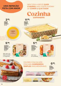 Pré-visualização MASSA FOLHADA/ QUEBRADA CONTINENTE, Massa folhada/quebrada embalada. EMB.: 230 G válido de 14.04.2026 | Página: 14 | Produtos: Frango, Arroz, Massa, Creme