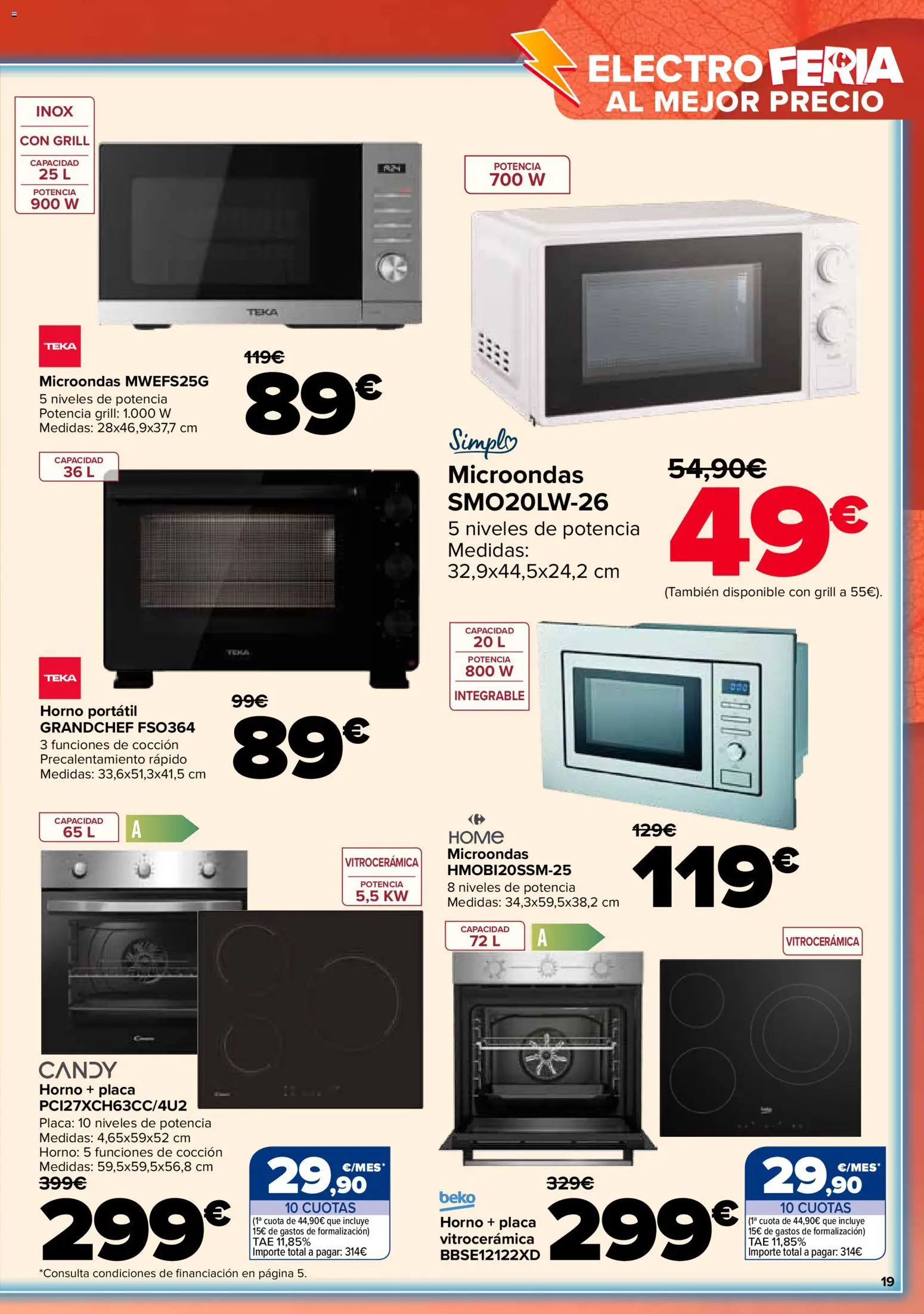 Carrefour Electro Feria │ válido desde el 27/10/2026 | Página: 19 | Productos: Portátil, Placa vitrocerámica, Horno