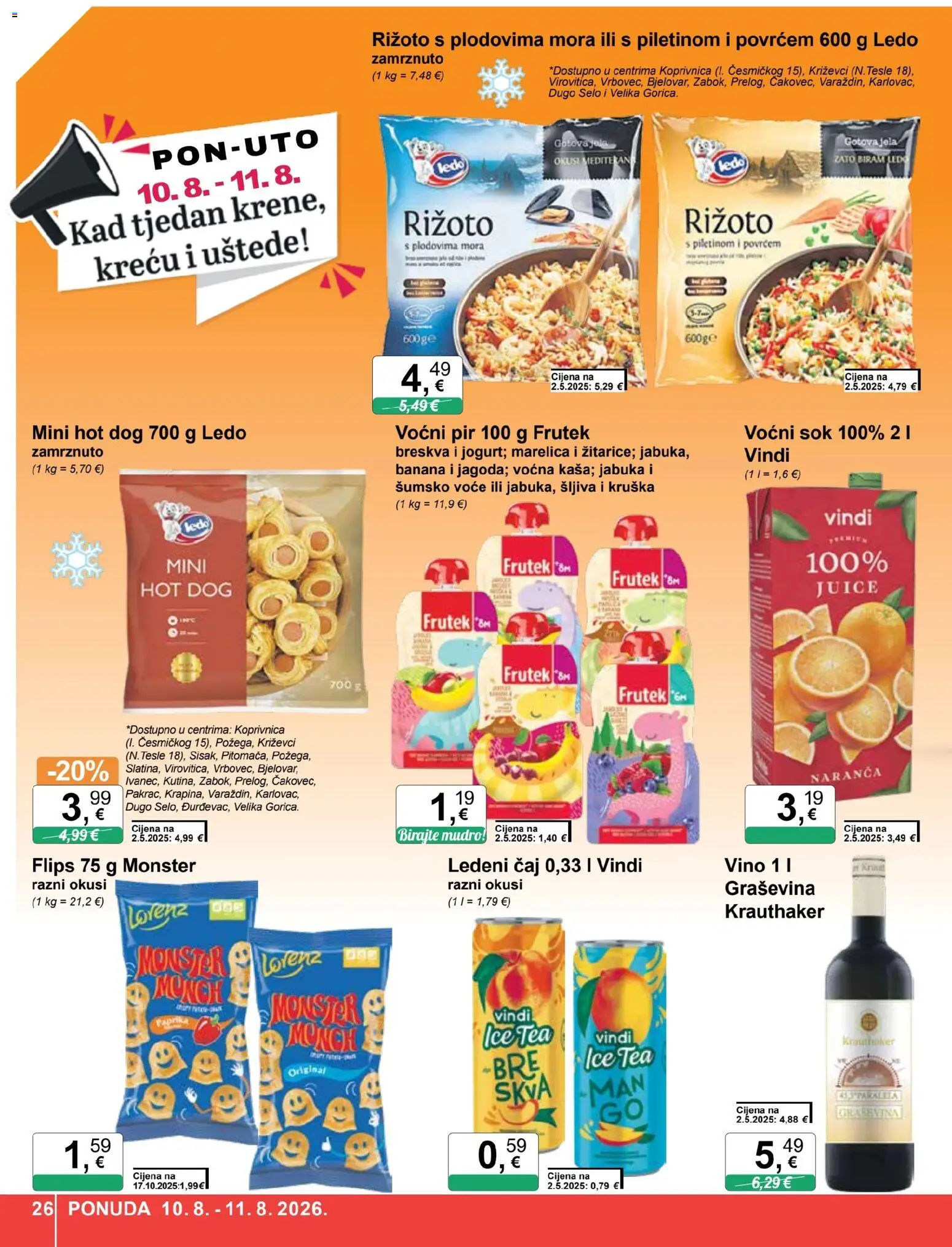 KTC katalog | vrijedi od 06.08.2026 | Stranica: 26 | Proizvodi: Čaj, Paprika, Ledo, Voće