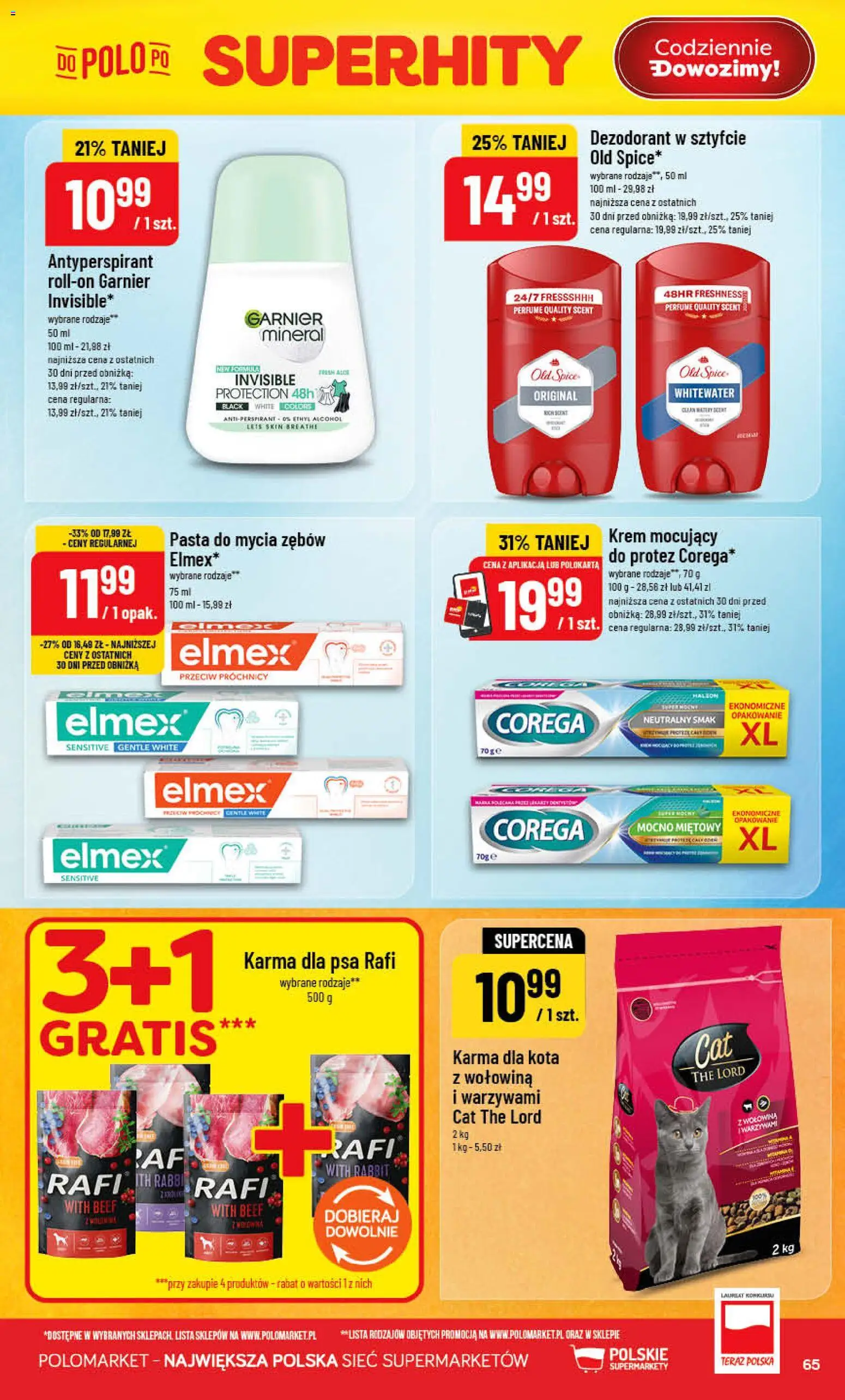 POLOmarket gazetka od 06.05.2026 | Strona: 65 | Produkty: Karma dla psa, Krem, Antyperspirant, Old spice