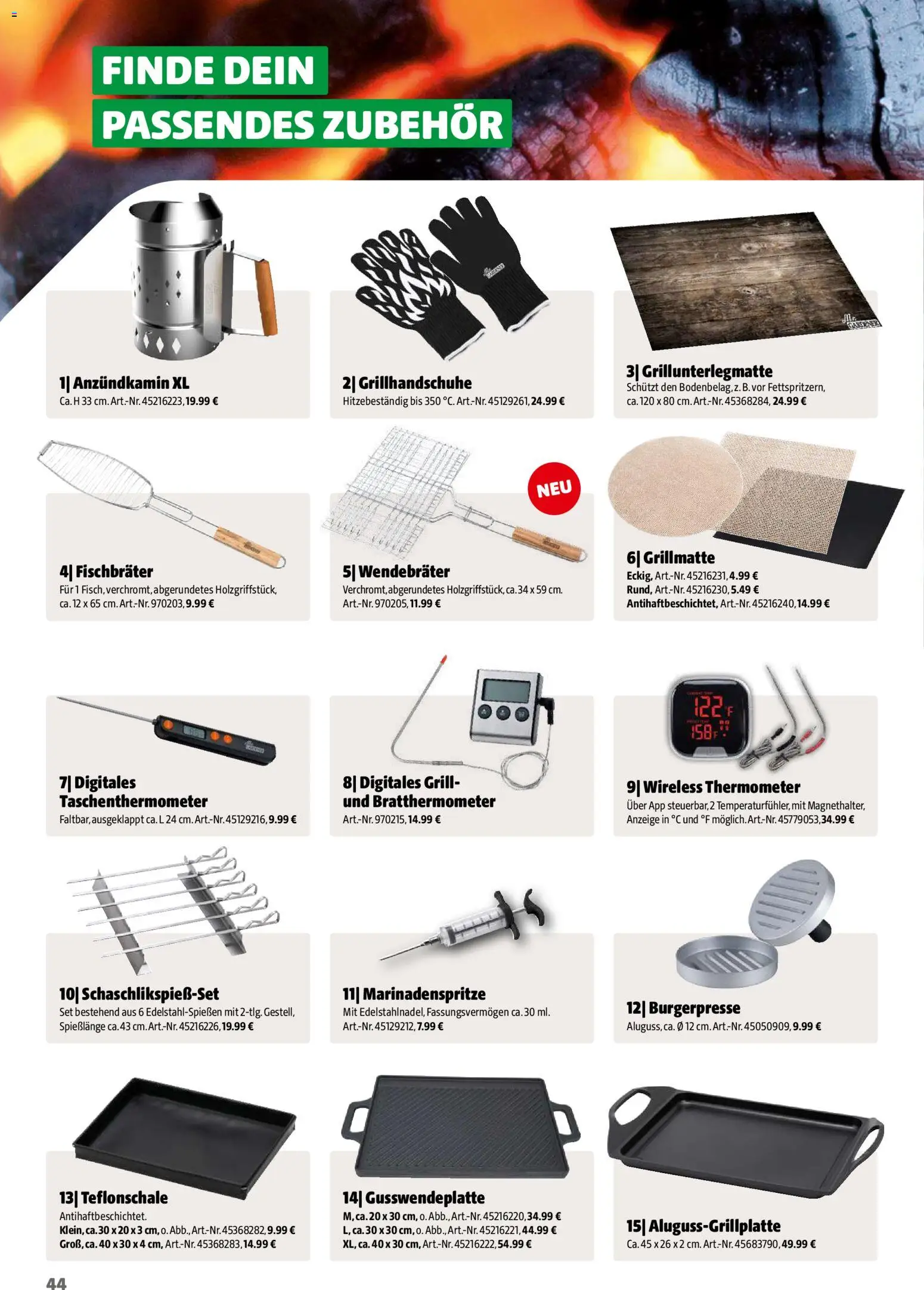 Hagebau Gartenjahr gültig ab 13.03.2026 | Seite: 44 | Produkte: Grill, Thermometer