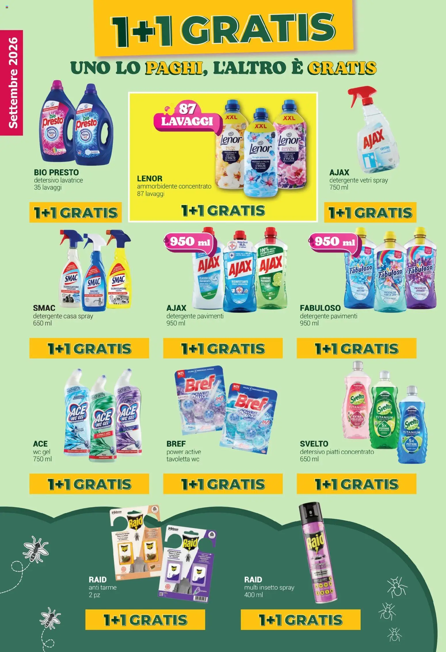 Volantino Tigotà del 01/09/2026 | Pagina: 2 | Prodotti: Tavoletta wc, Ammorbidente, Lavatrice, Profumo