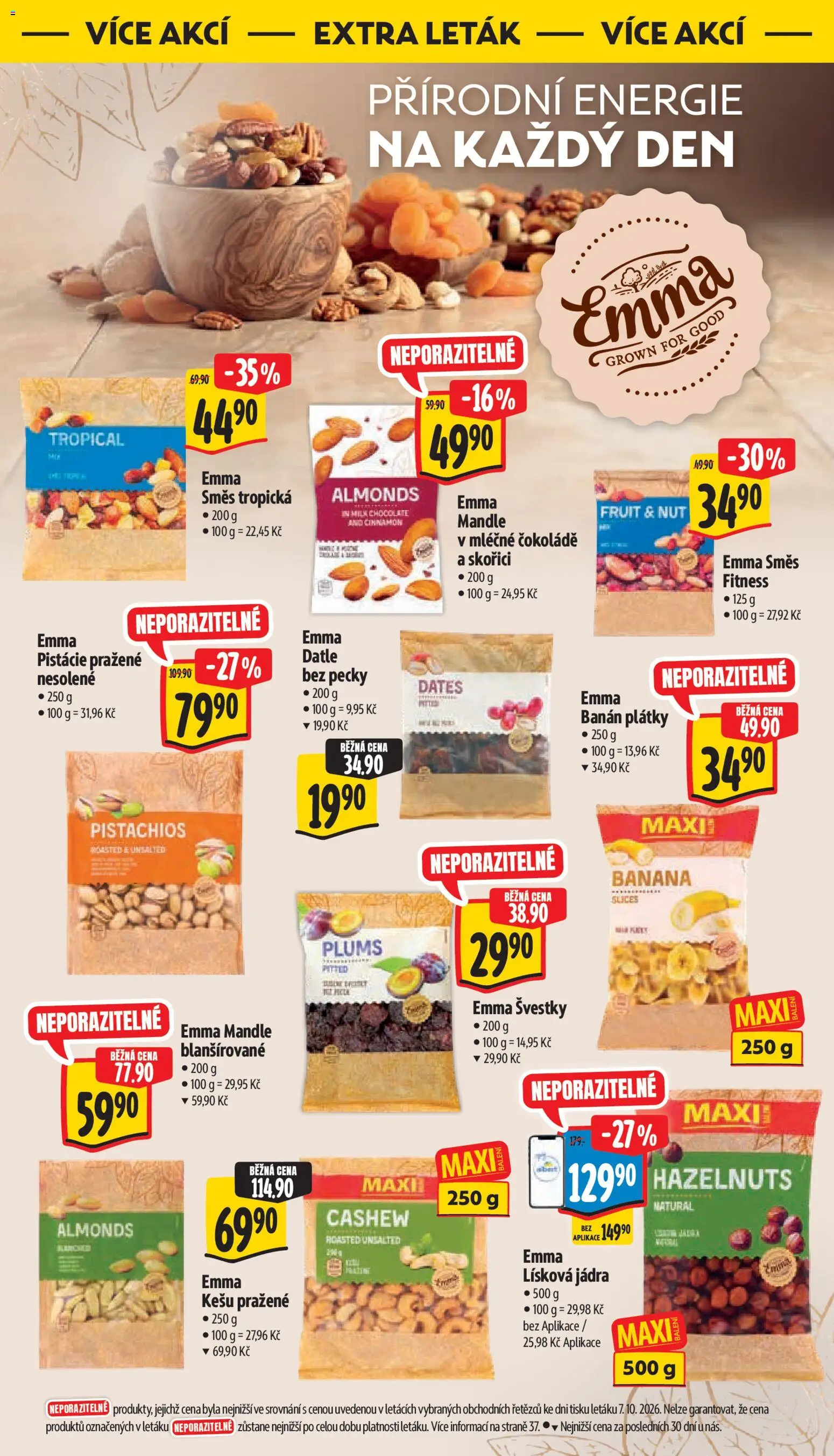 Albert leták - Hypermarket - Svitavy od 14.10.2026 | Strana: 52 | Produkty: Kešu, Švestky, Banán, Datle