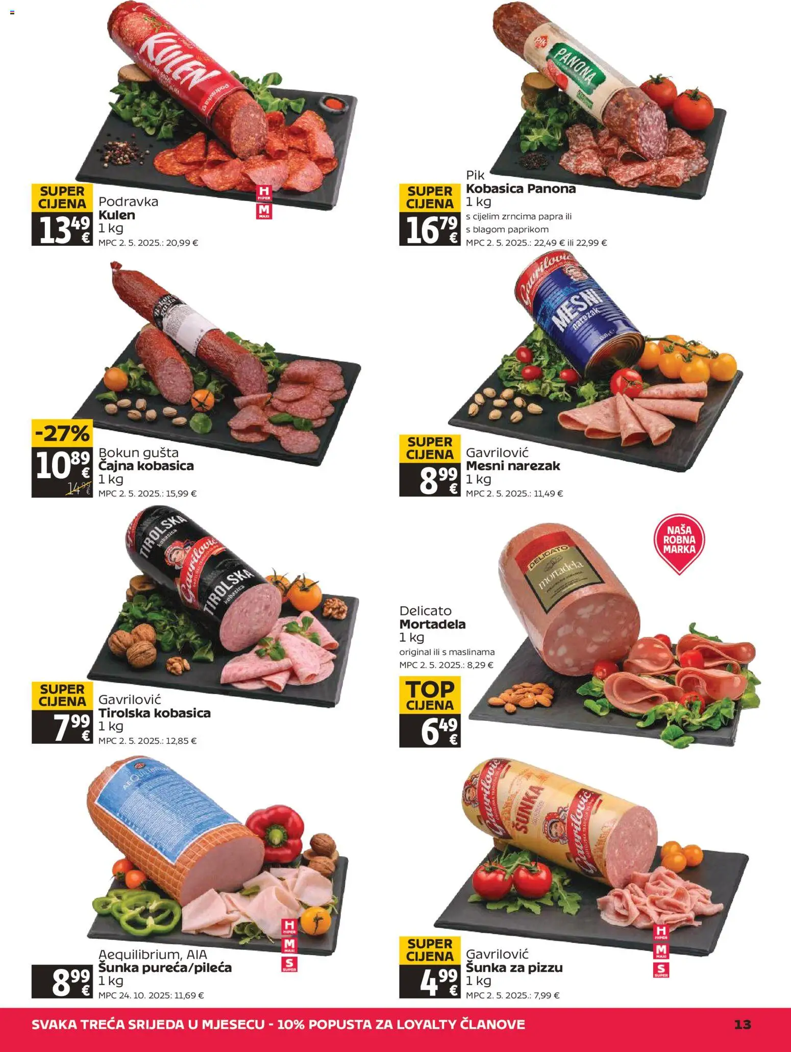 Tommy katalog | vrijedi od 09.07.2026 | Stranica: 13 | Proizvodi: Šunka, Podravka, Kobasica, Kulen