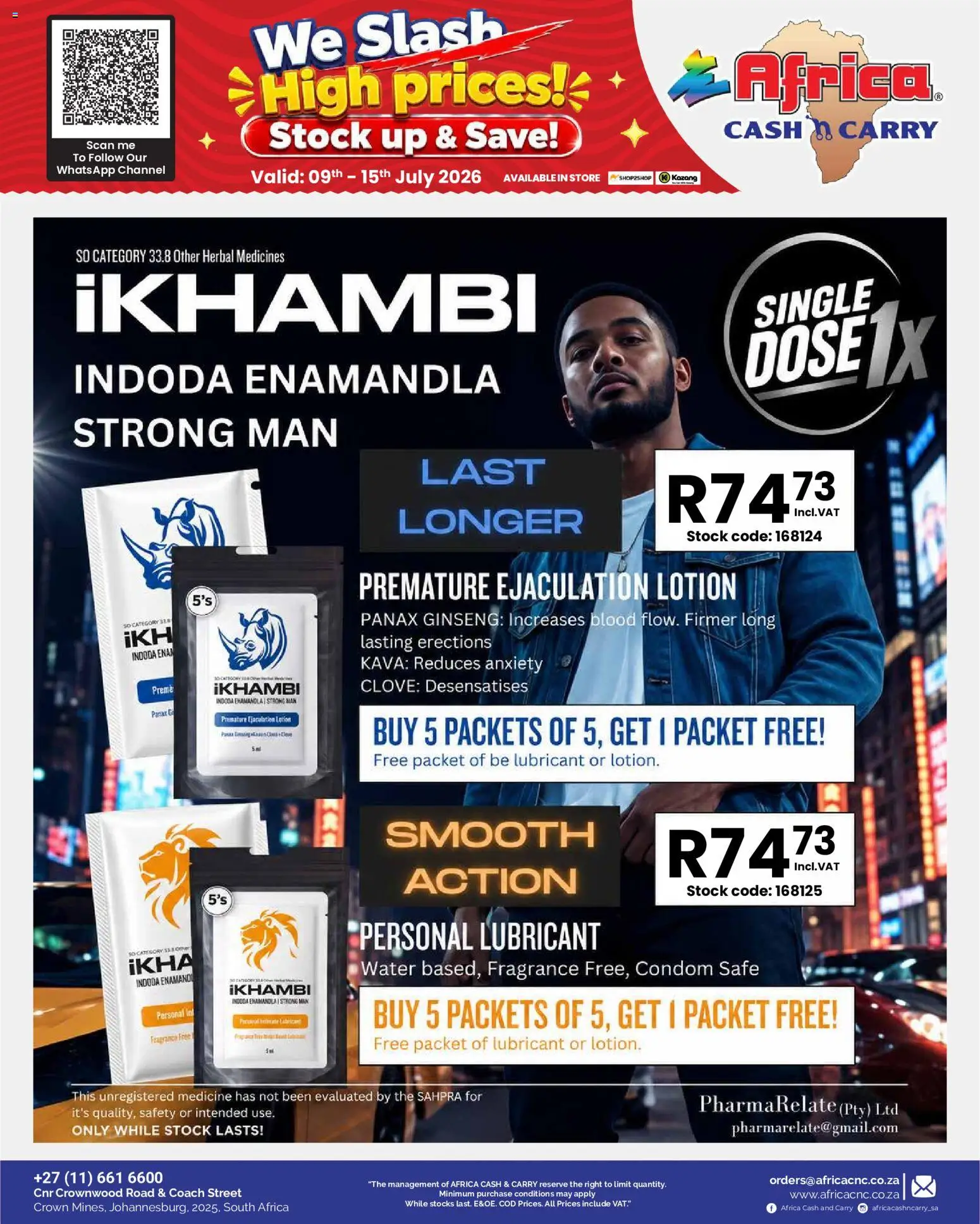 New Africa Cash & Carry catalogue – valid from 09/07/2026 | Page: 19 | Products: Fragrance, Stock, Water, Lotion