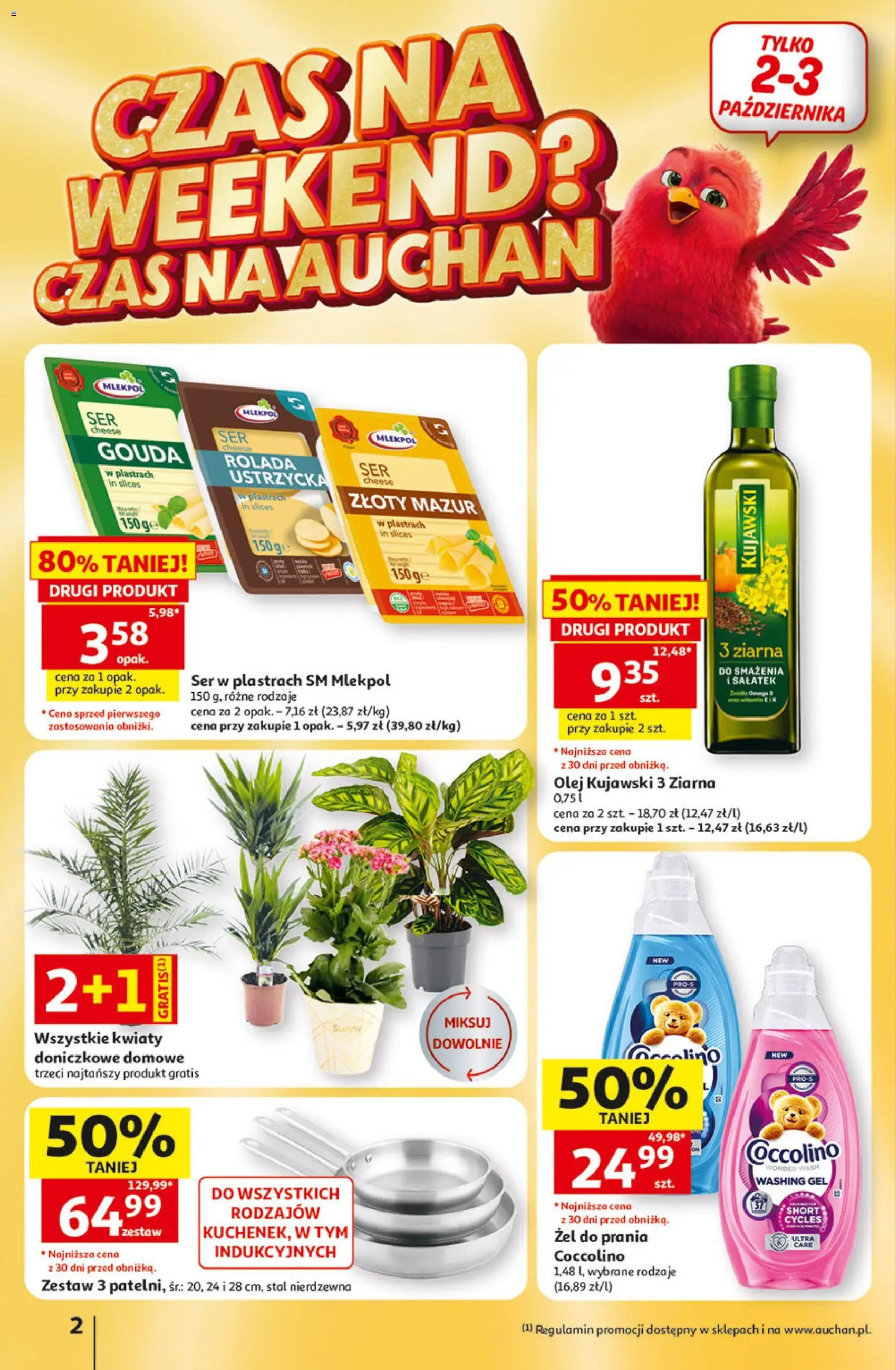 Auchan gazetka - Hipermarket od 01.10.2026 | Strona: 2 | Produkty: Rolada, Olej kujawski, Olej, Żel do prania