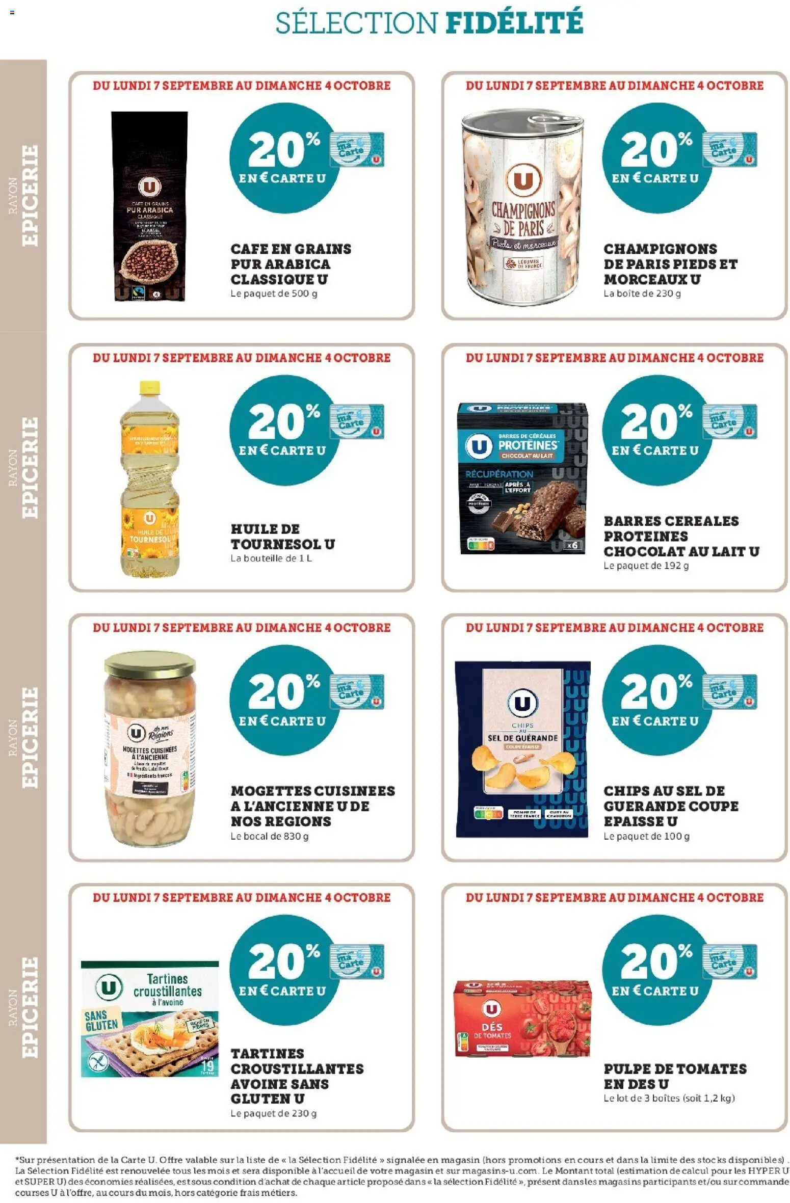 {H1} | Page: 10 | Produits: Pomme, Chocolat, Céréales, Chips