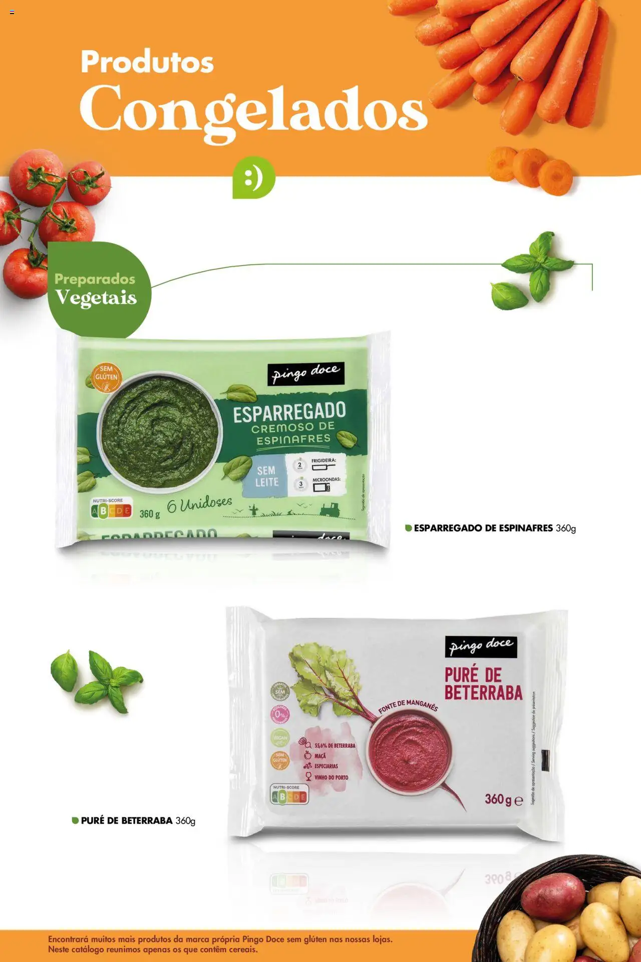 Pingo Doce Sem Glúten │ válido de 16.05.2024 | Página: 6 | Produtos: Espinafres, Beterraba, Leite, Vinho