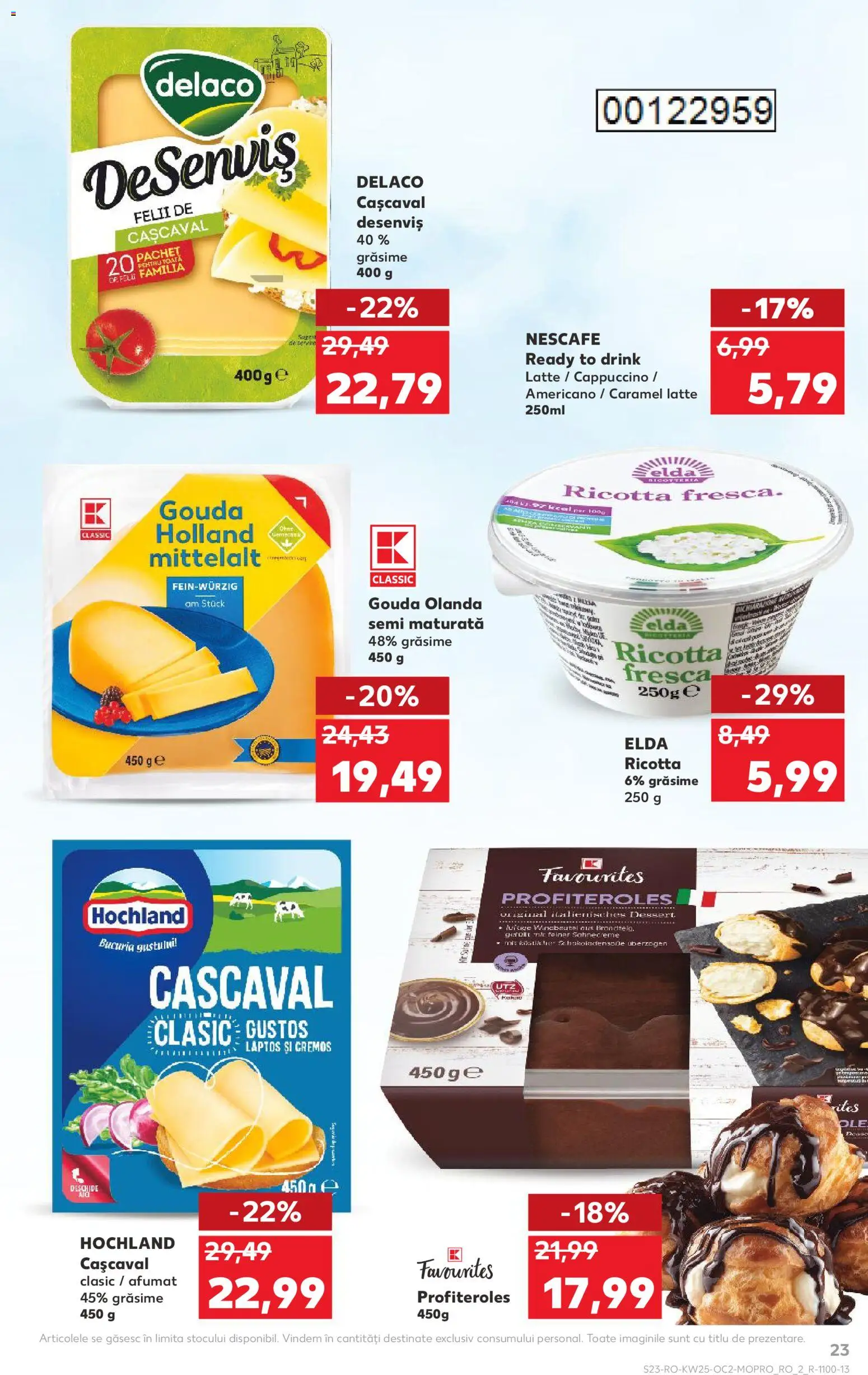 Noul catalog Kaufland – valabil de la 17.06.2026 | Pagină: 23 | Produse: Light Kedi Konservesi, Cașcaval, Gouda