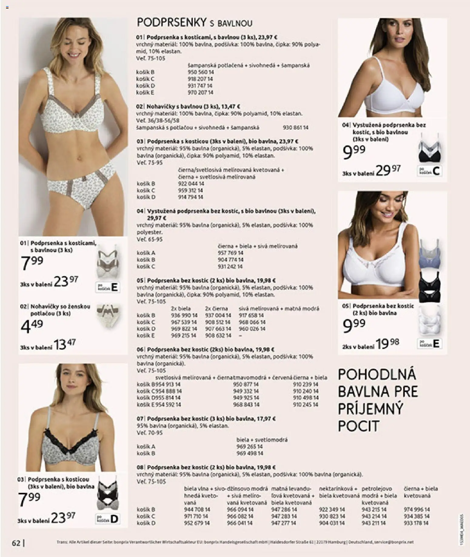 Nové Bonprix akcie – leták je platný od 31.03.2026 | Strana: 64 | Produkty: Nohavičky, Podprsenka