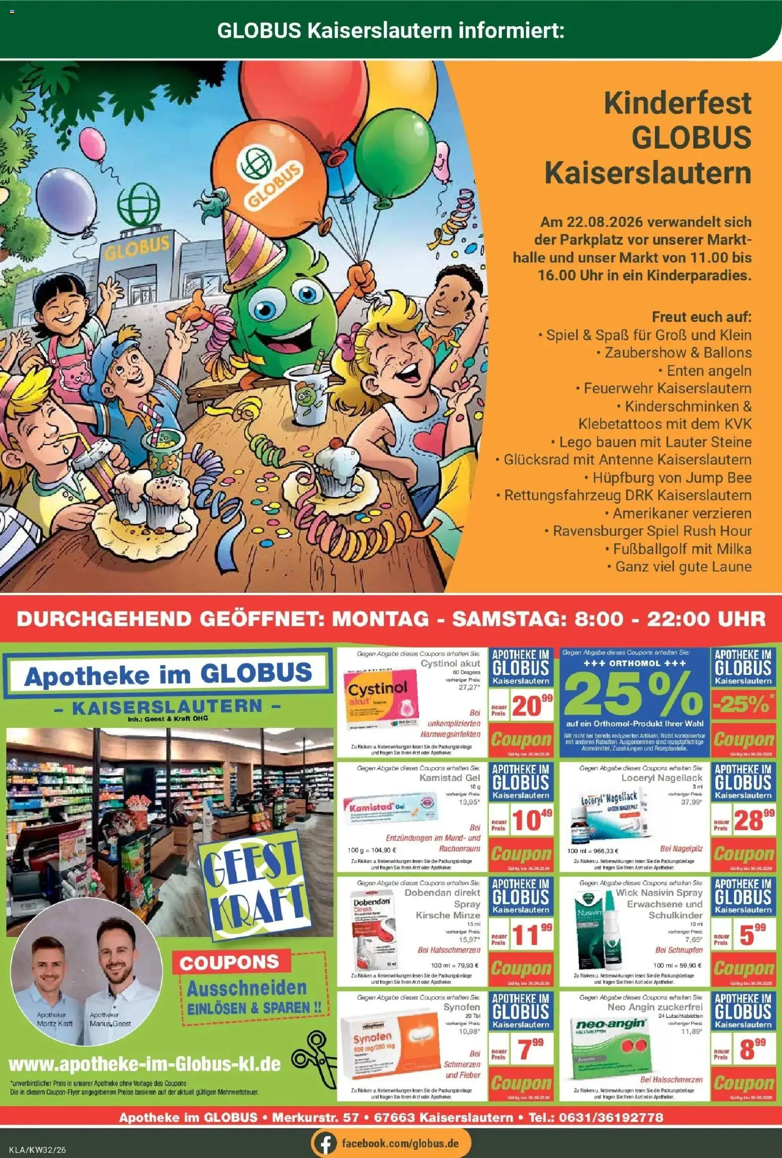 Globus Prospekt Kaiserslautern (ab 03.08.2026) » Angebote online | Seite: 29 | Produkte: Nagellack, Milka, Antenne, Uhr