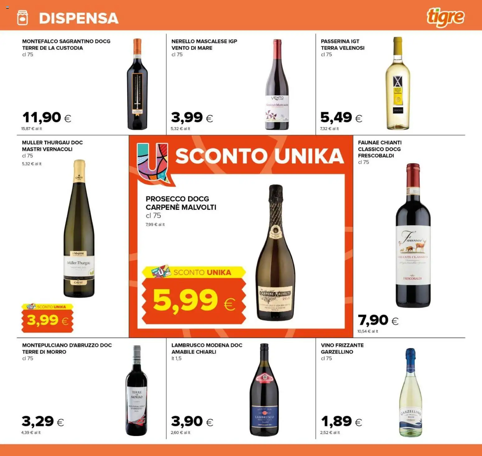 Volantino Tigre del 07.05.2026 | Pagina: 13 | Prodotti: Prosecco, Vino, Terra