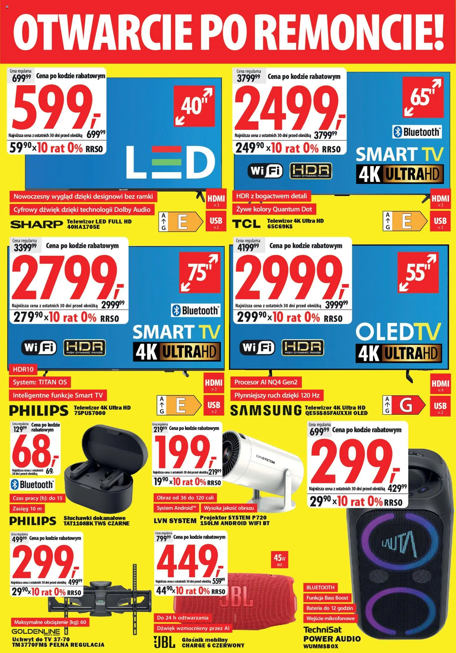 Mediaexpert promocje - Otwarcie po remoncie Wrocław od 09.04.2026 | Strona: 2 | Produkty: Telewizor, Audio, Słuchawki, Głośnik