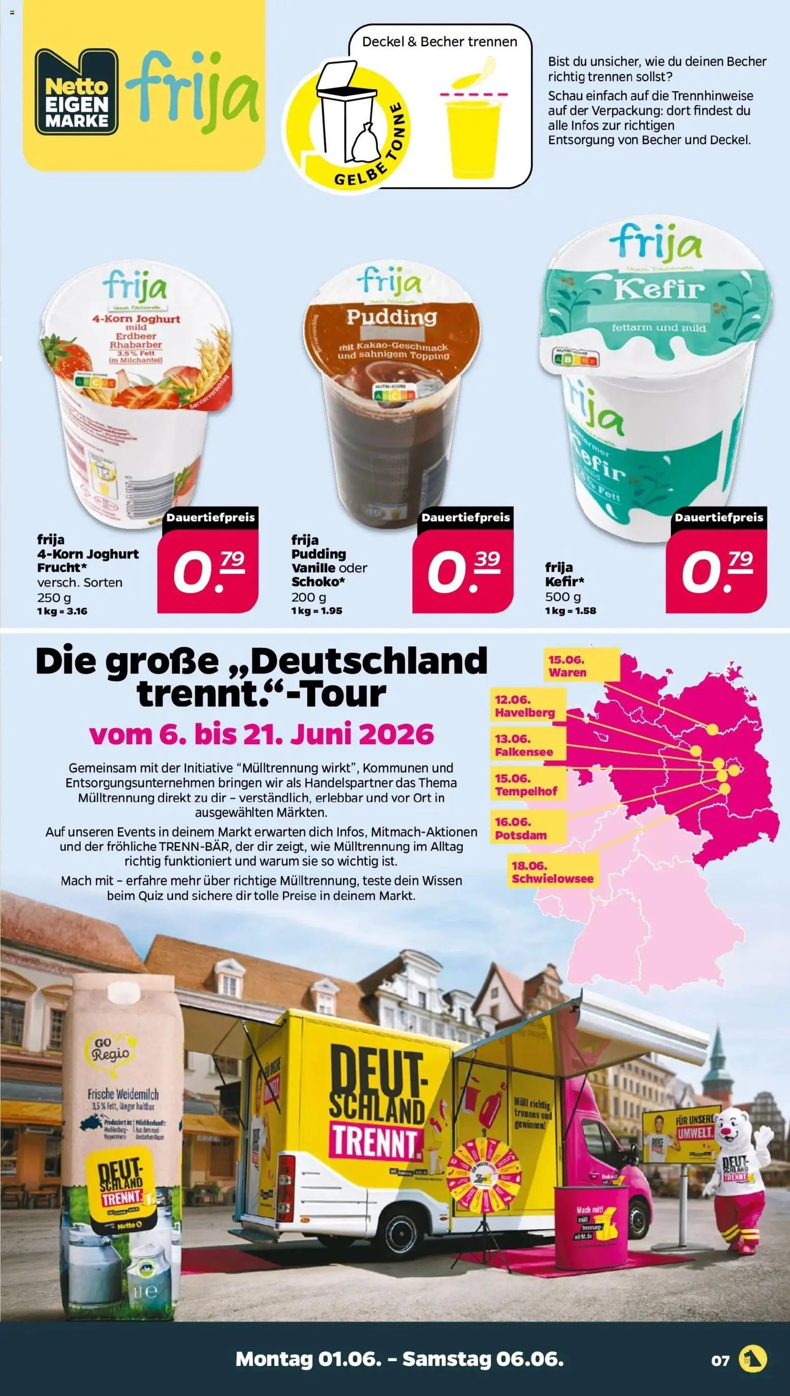 Netto Prospekt – gültig ab 01.06.2026 | Seite: 7 | Produkte: Kefir, Joghurt, Pudding, Rhabarber