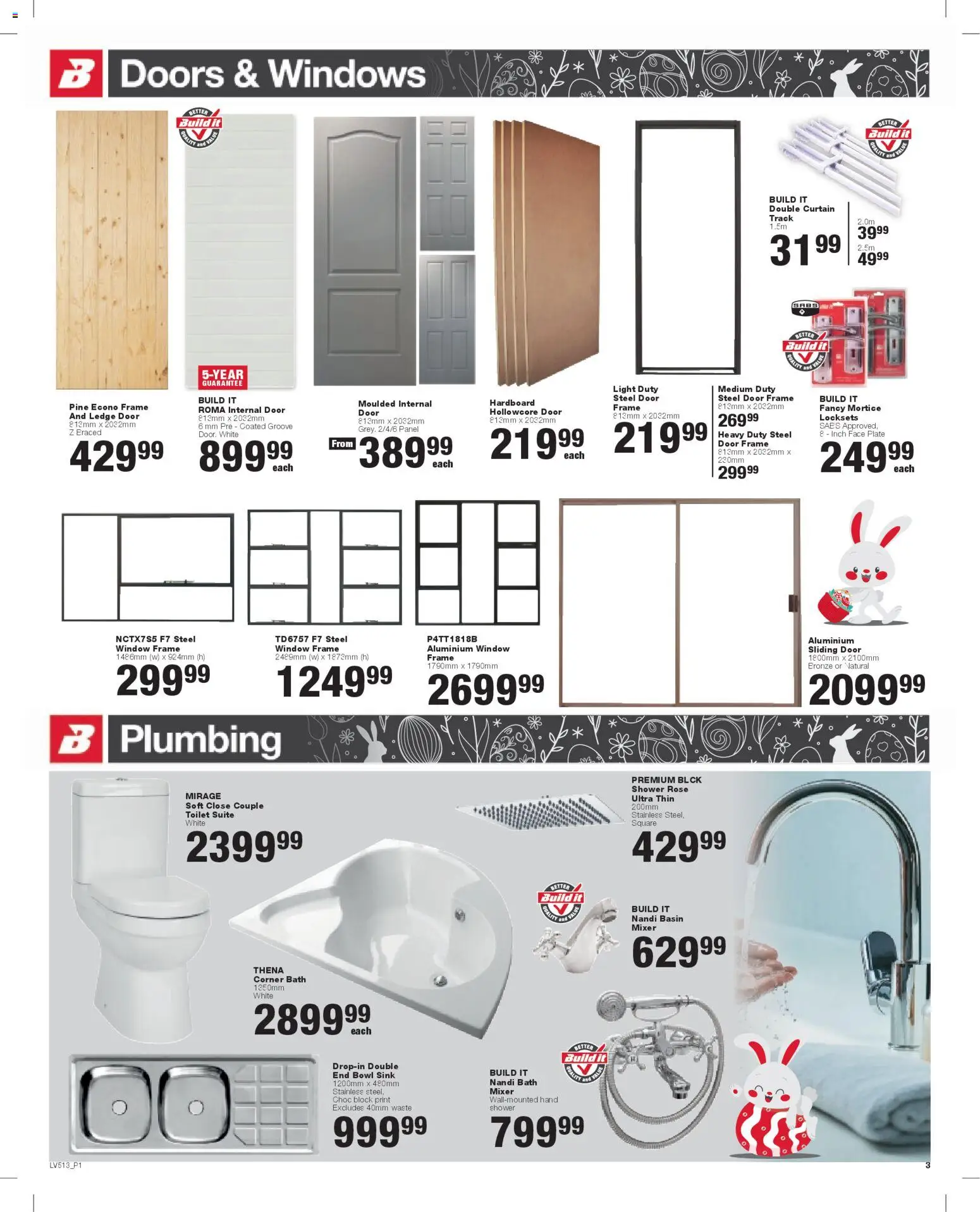 New Build It catalogue – valid from 25.03.2026 | Page: 3 | Products: Frame, Bowl, Bath, Shower