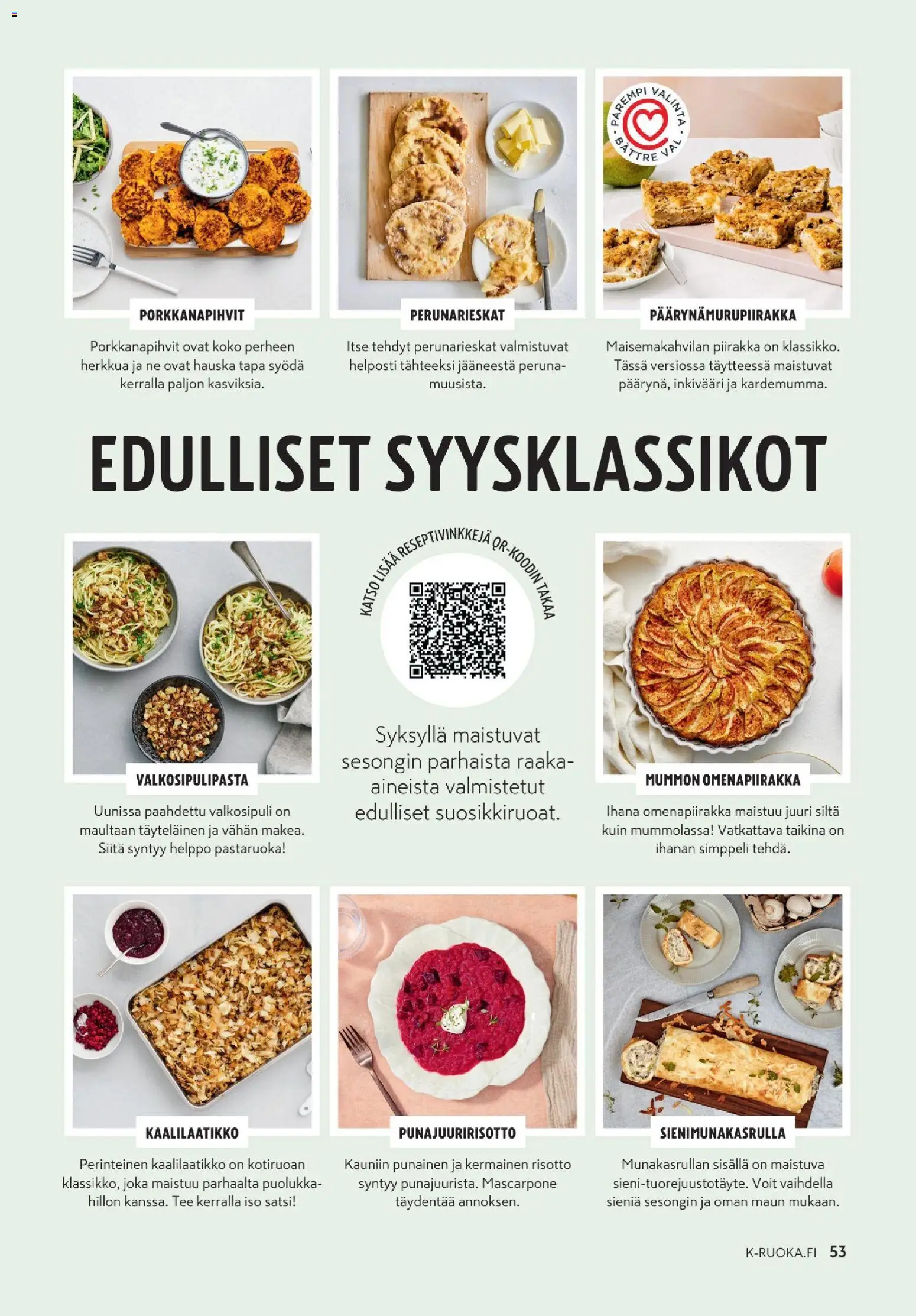 K-Market - K-Ruoka – voimassa 26/08/2026 alkaen | Sivu: 53 | Tuotteet: Valkosipuli, Peruna, Piirakka, Tee