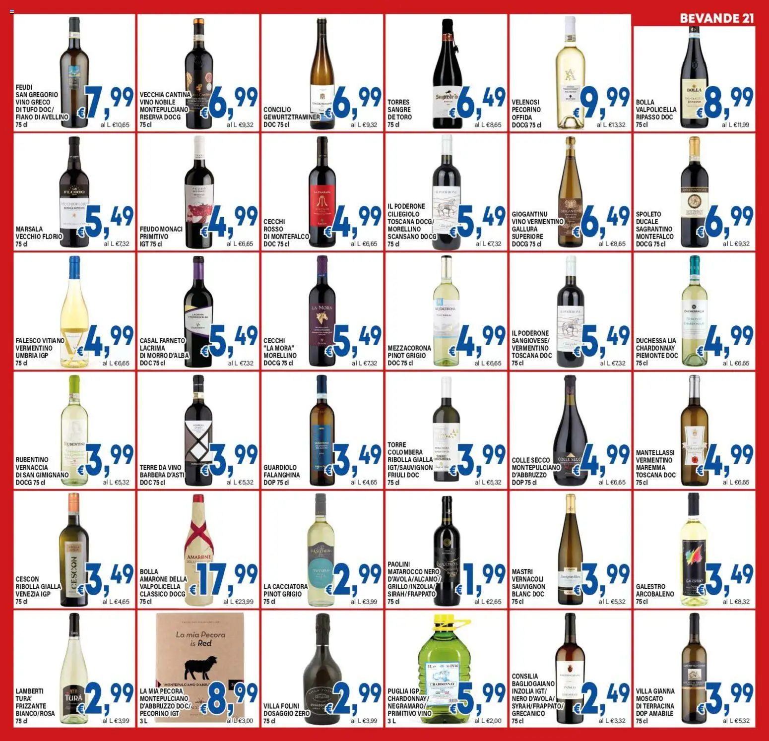 Volantino DEM del 17.03.2026 | Pagina: 21 | Prodotti: Vino, Pecorino
