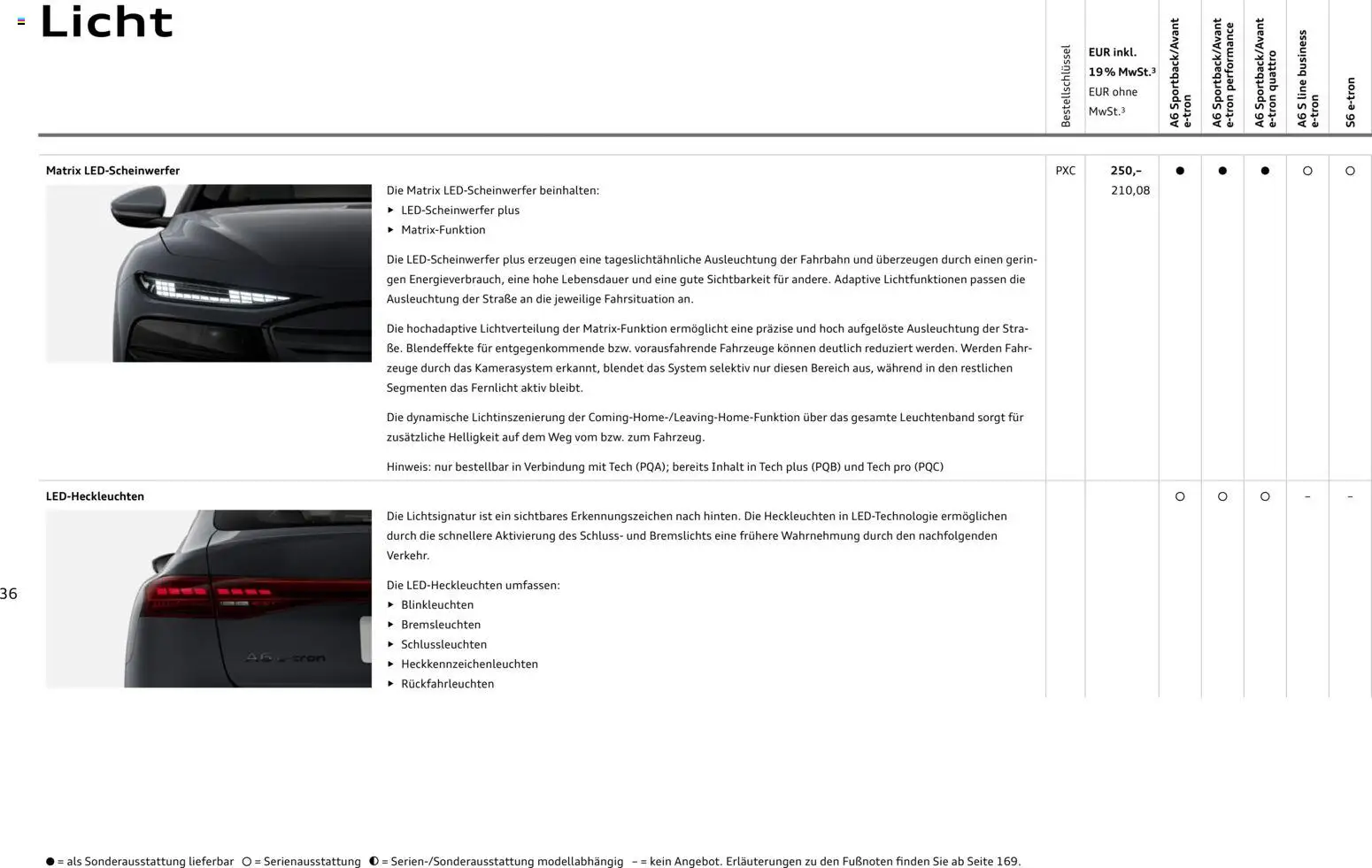 Audi A6 e-tron – gültig ab 23.06.2026 | Seite: 36