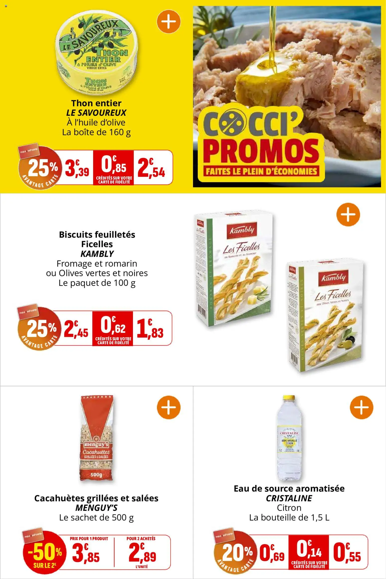 {H1} | Page: 27 | Produits: Olives, Eau de source, Thon, Fromage