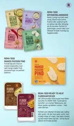 REMA 1000 MANGO PASSION PIND, Forkæl dig selv med en tropisk isoplevelse, hvor sød mango møder frisk passionsfrugt i en perfekt balance. gyldig fra 18.04.2026 | Side: 8