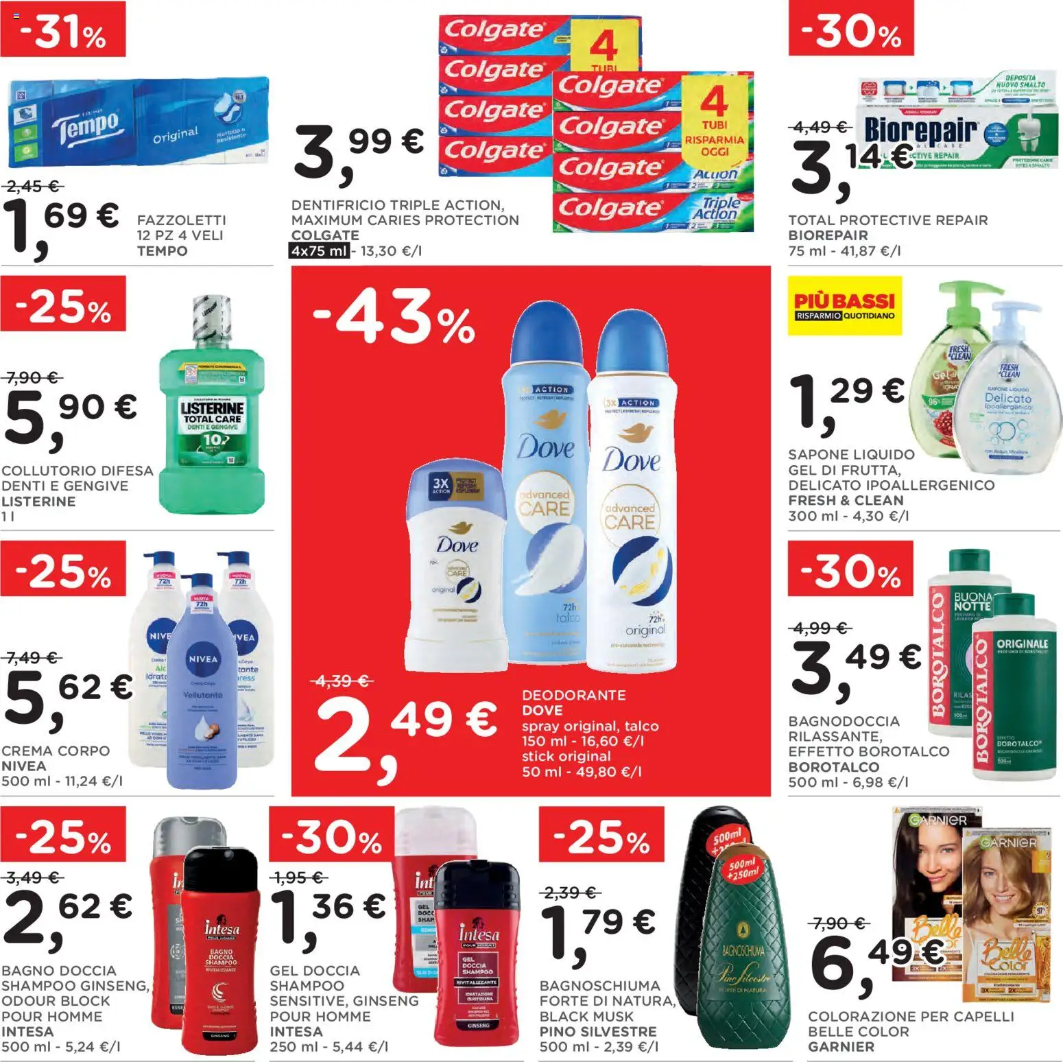 Volantino Poli del 19/08/2026 | Pagina: 26 | Prodotti: Fazzoletti, Gel doccia, Tubi, Doccia