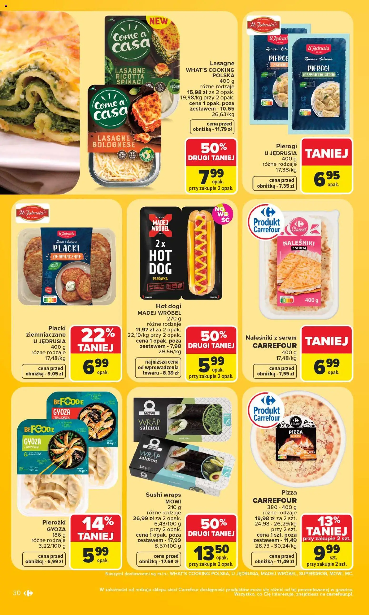 Carrefour gazetka od 08.06.2026 | Strona: 32 | Produkty: Wakame, Sushi, Lasagne bolognese, Ricotta