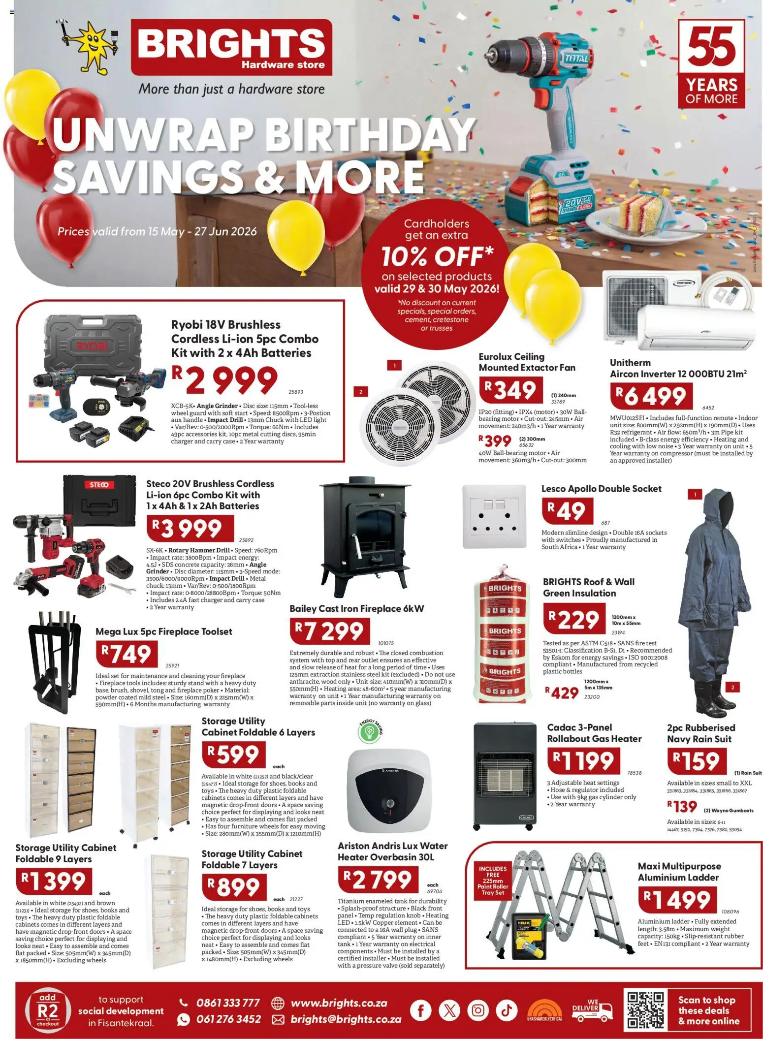 New Brights Hardware catalogue – valid from 15.05.2026 | Page: 1 | Products: Tray, Fan, Charger, Pipe