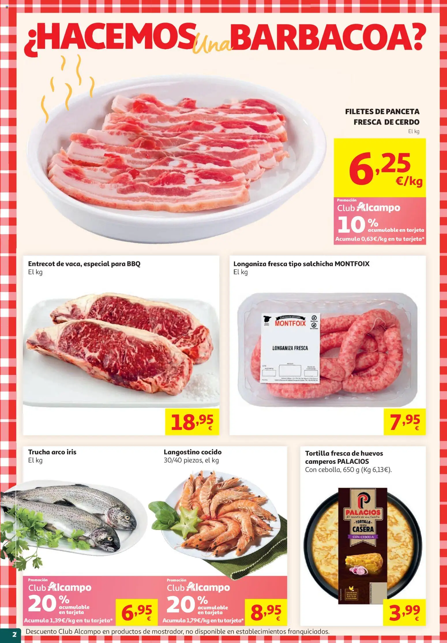 Alcampo Supermercado Mad │ válido desde el 19.05.2026 | Página: 2 | Productos: Huevos, Cerdo, Longaniza, Langostino