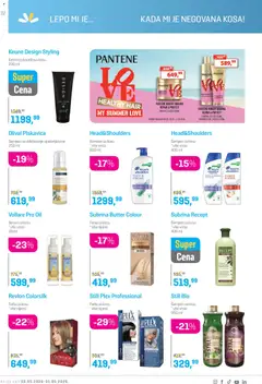 Lilly drogerie katalog - pregled Lilly drogerie kataloga - važi od 01.05.2026 | Strana: 32 | Proizvode: Šampon, Maska za kosu, Farba za kosu, Krema