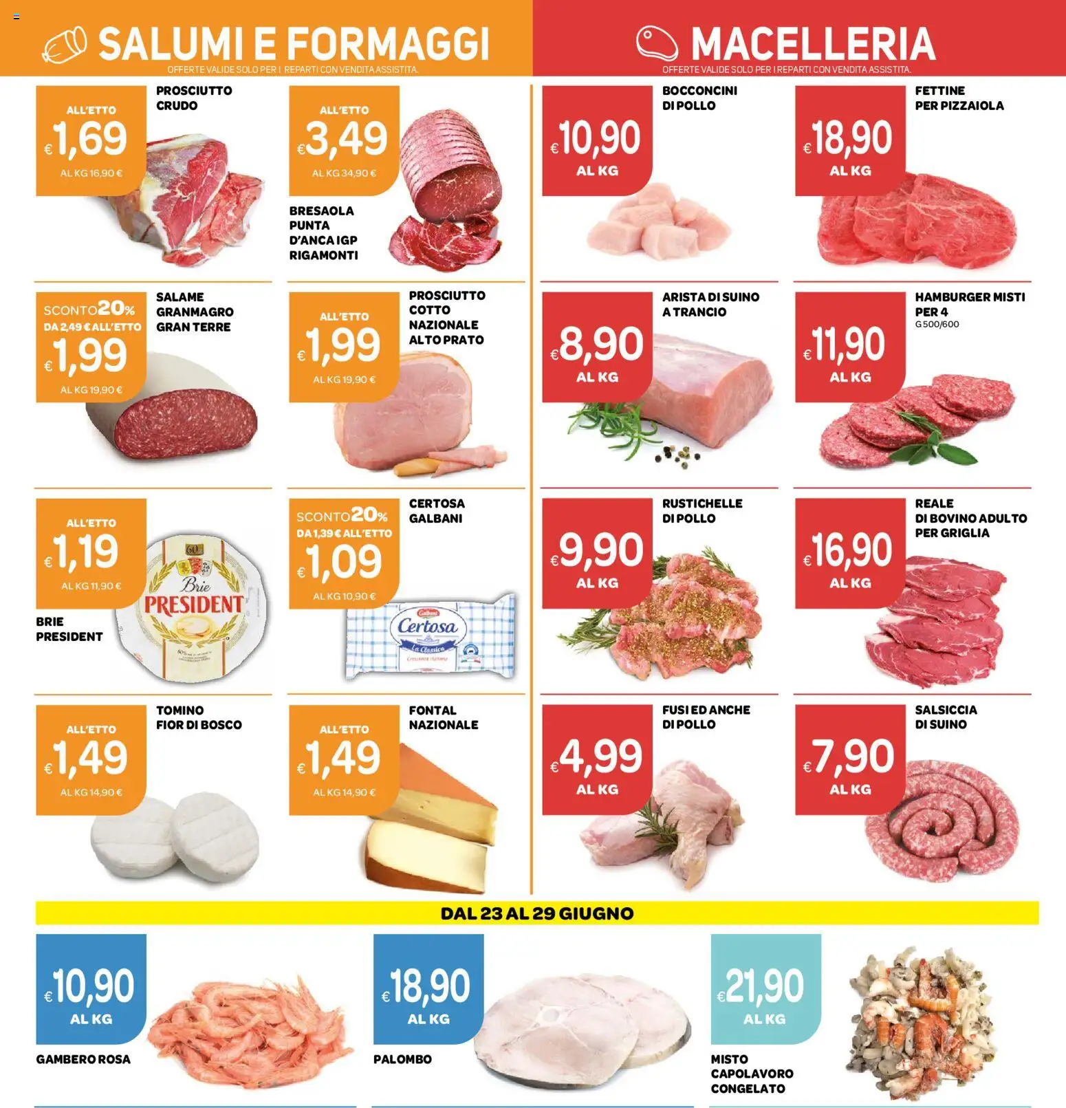 Volantino Ekom del 16.06.2026 | Pagina: 9 | Prodotti: Bresaola, Prosciutto, Salsiccia, Hamburger