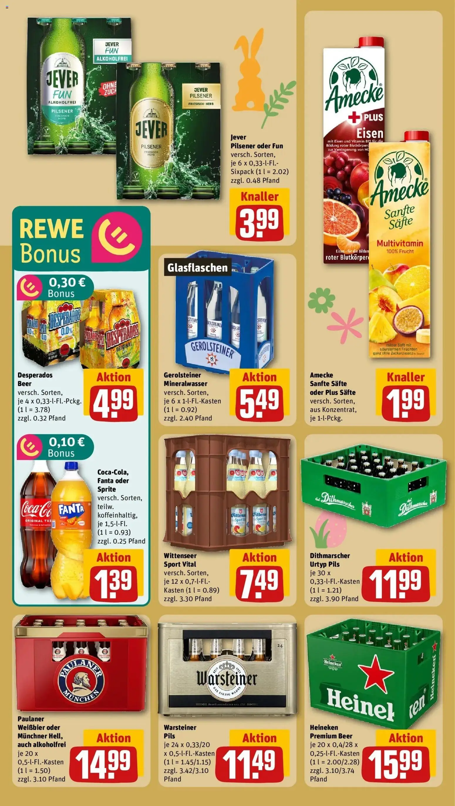 Rewe Prospekt Klein Nordende	 – gültig ab 15.03.2026 | Seite: 20 | Produkte: Fanta, Desperados, Paulaner, Gerolsteiner