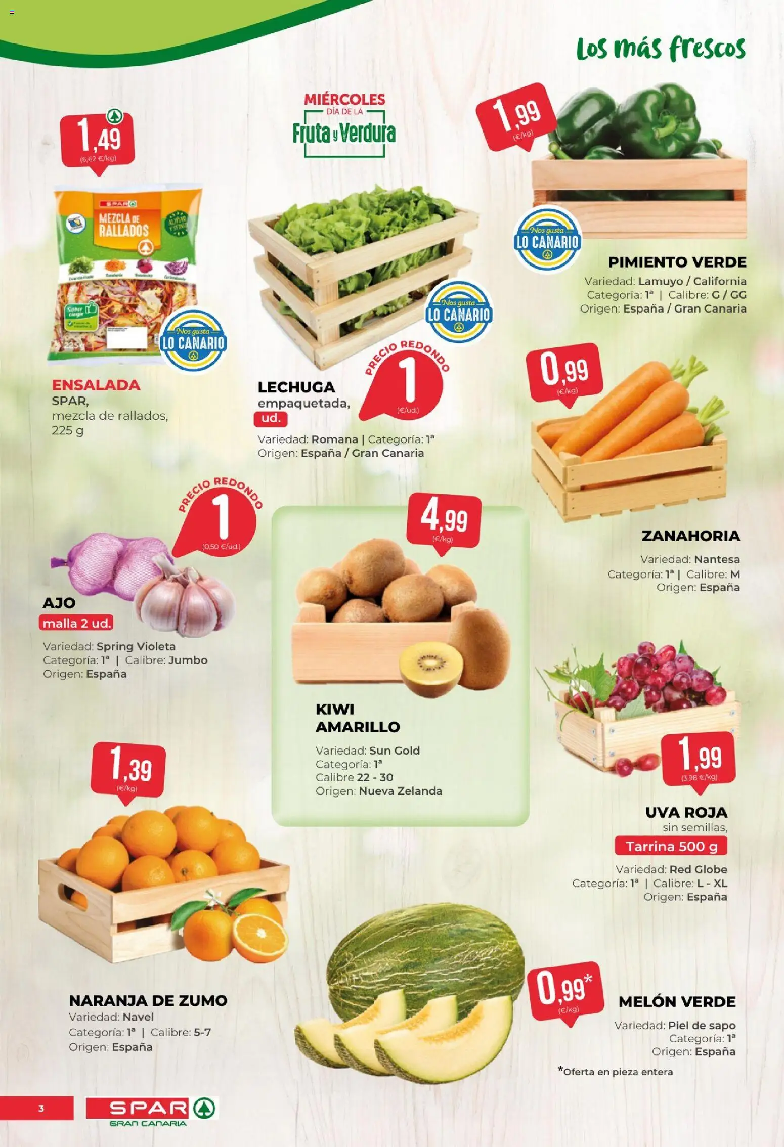 Spar folleto │ válido desde el 18/09/2026 | Página: 3 | Productos: Melón, Fruta, Kiwi, Zanahoria