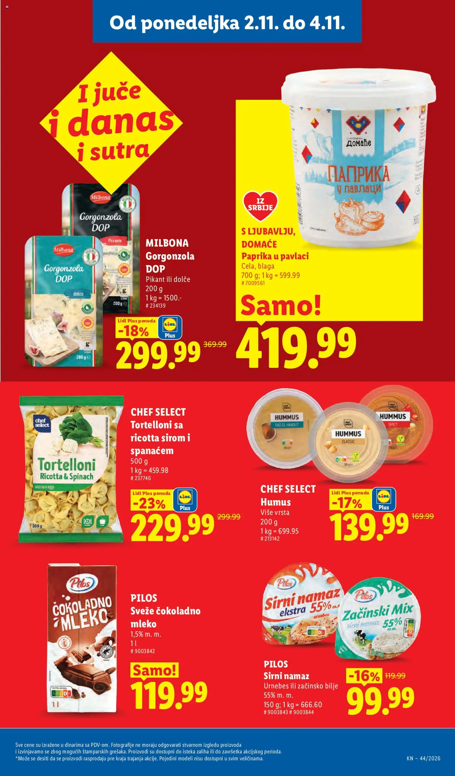 Lidl katalog - važi od 29.10.2026 | Strana: 107 | Proizvode: Ricotta, Paprika, Mleko, Paprika u pavlaci