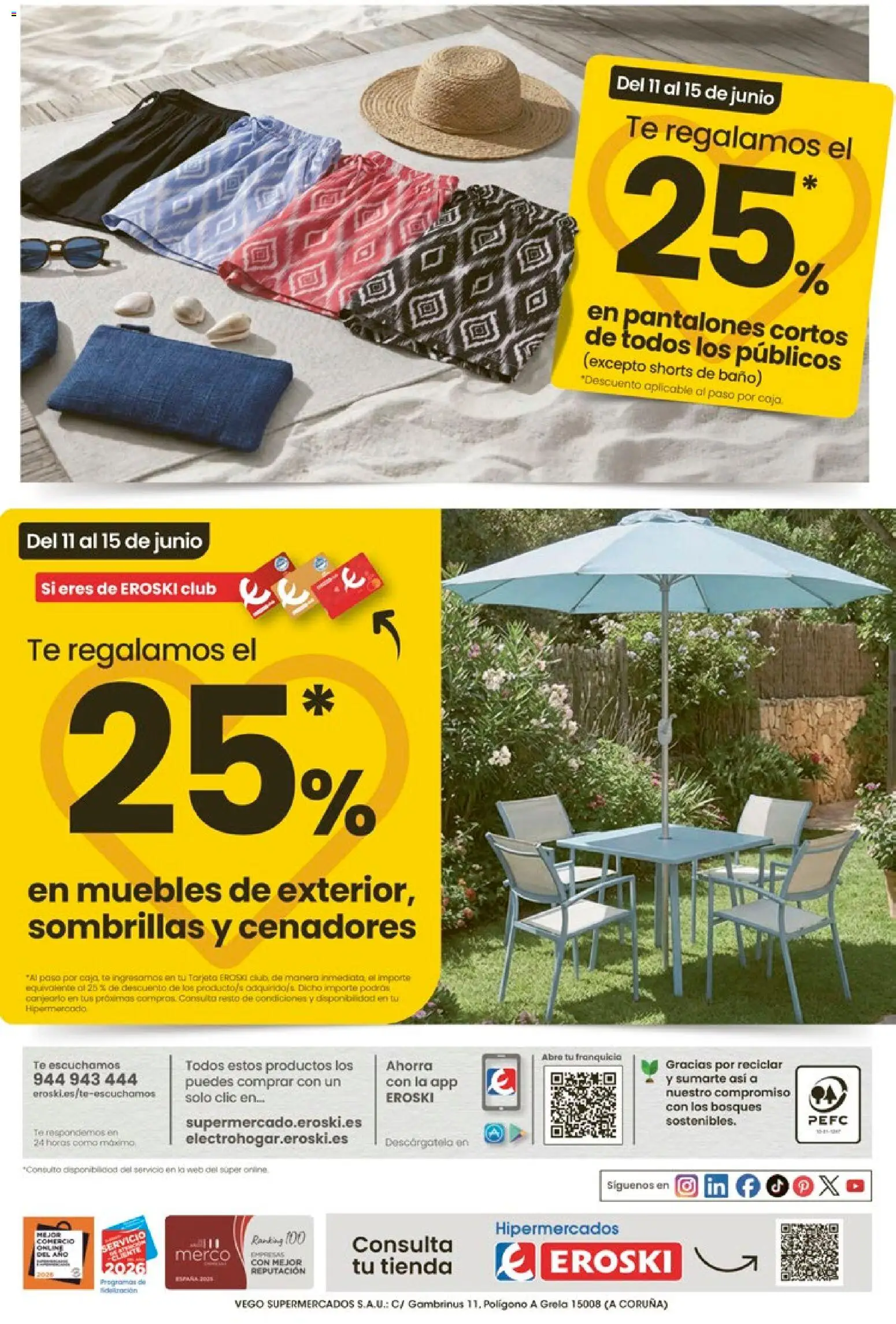 Eroski Oh! Oferta Pontevedra │ válido desde el 11.06.2026 | Página: 50 | Productos: Pantalones, Té, Caja, Baño