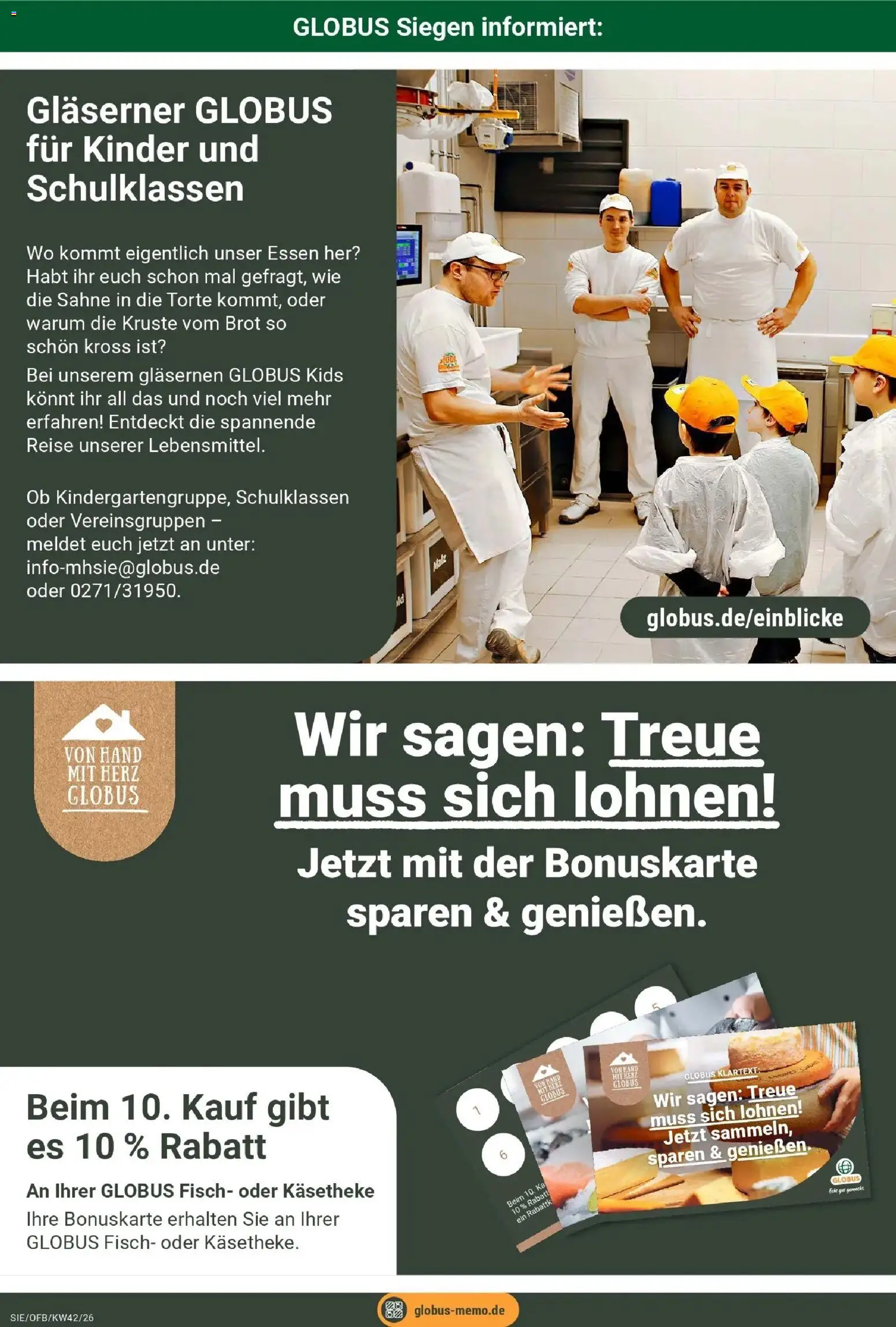Globus Prospekt Siegen (ab 12.10.2026) » Angebote online | Seite: 14 | Produkte: Fisch, Brot, Sahne