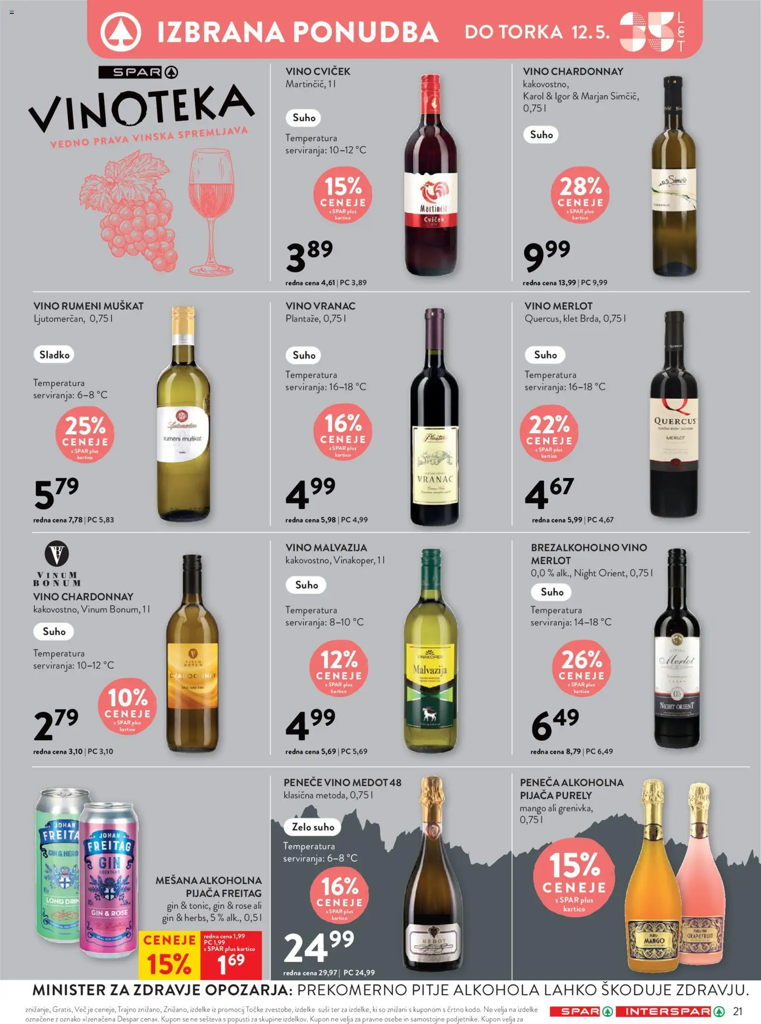 Novi Spar katalog ponudbe – veljaven od 06.05.2026 | Stran: 25 | Izdelki: Vino, Gin, Mango